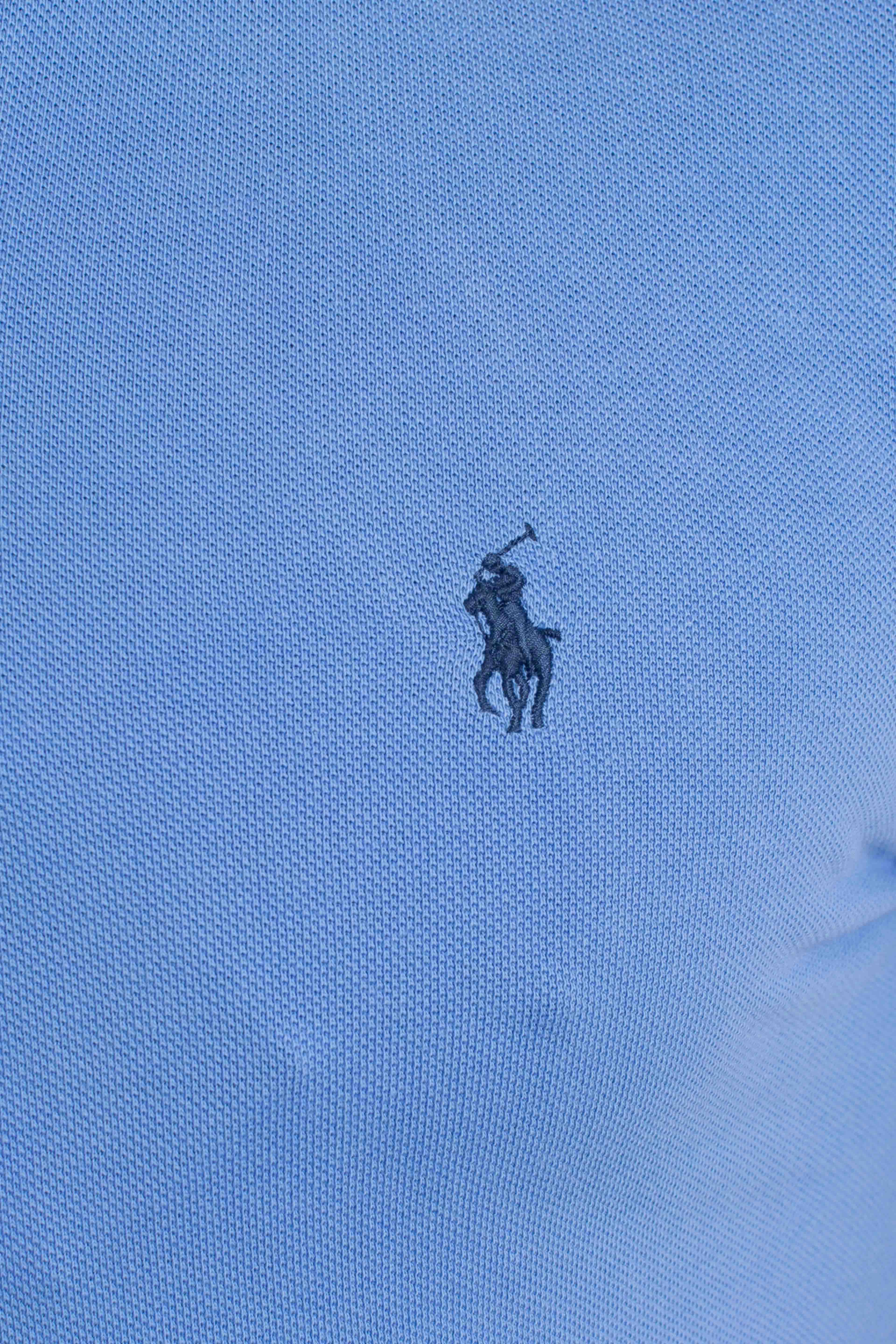 Polo iconica in piqué Custom Slim-Fit core replen blue