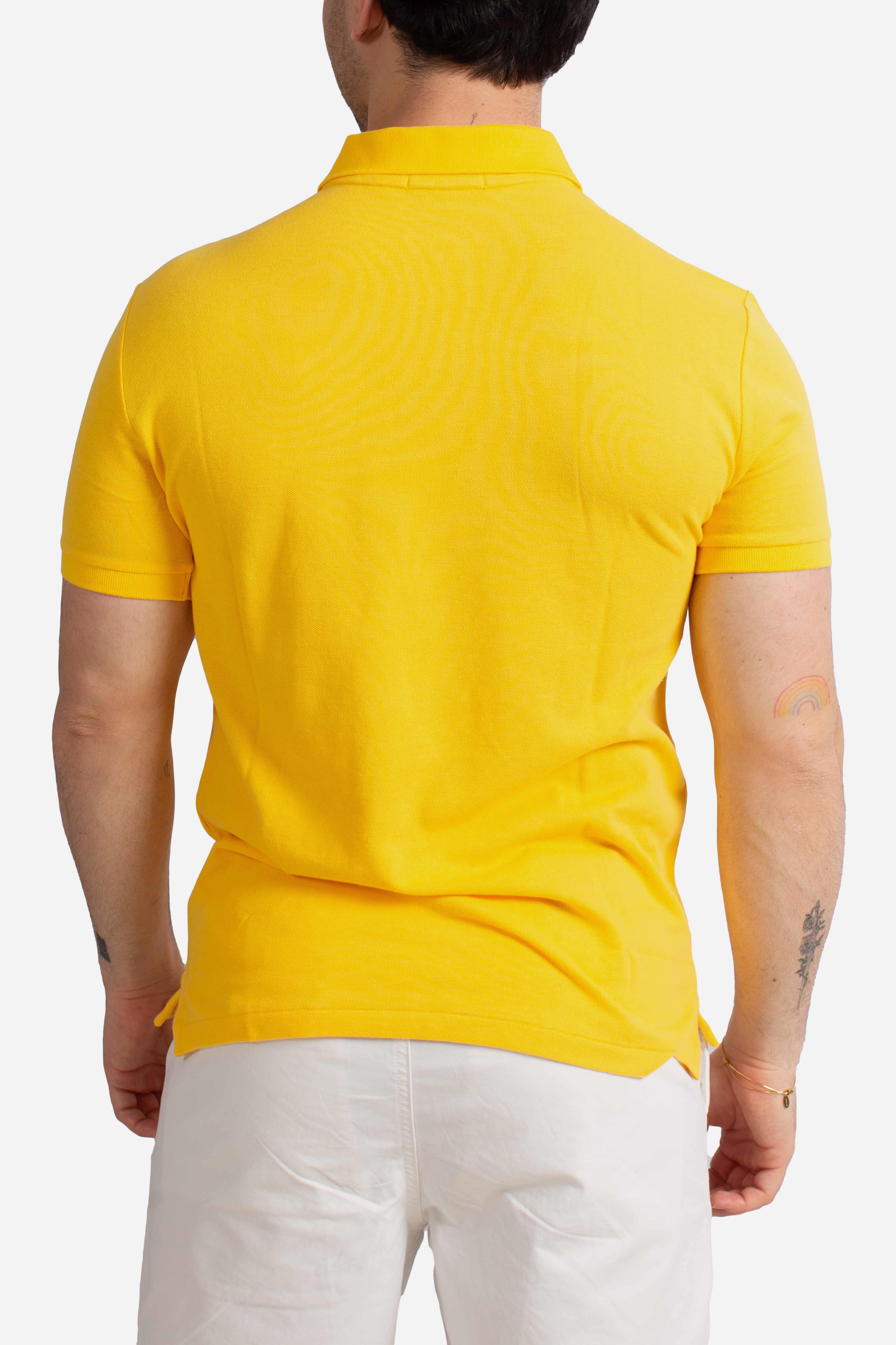 Polo iconica in piqué Custom Slim-Fit yellow