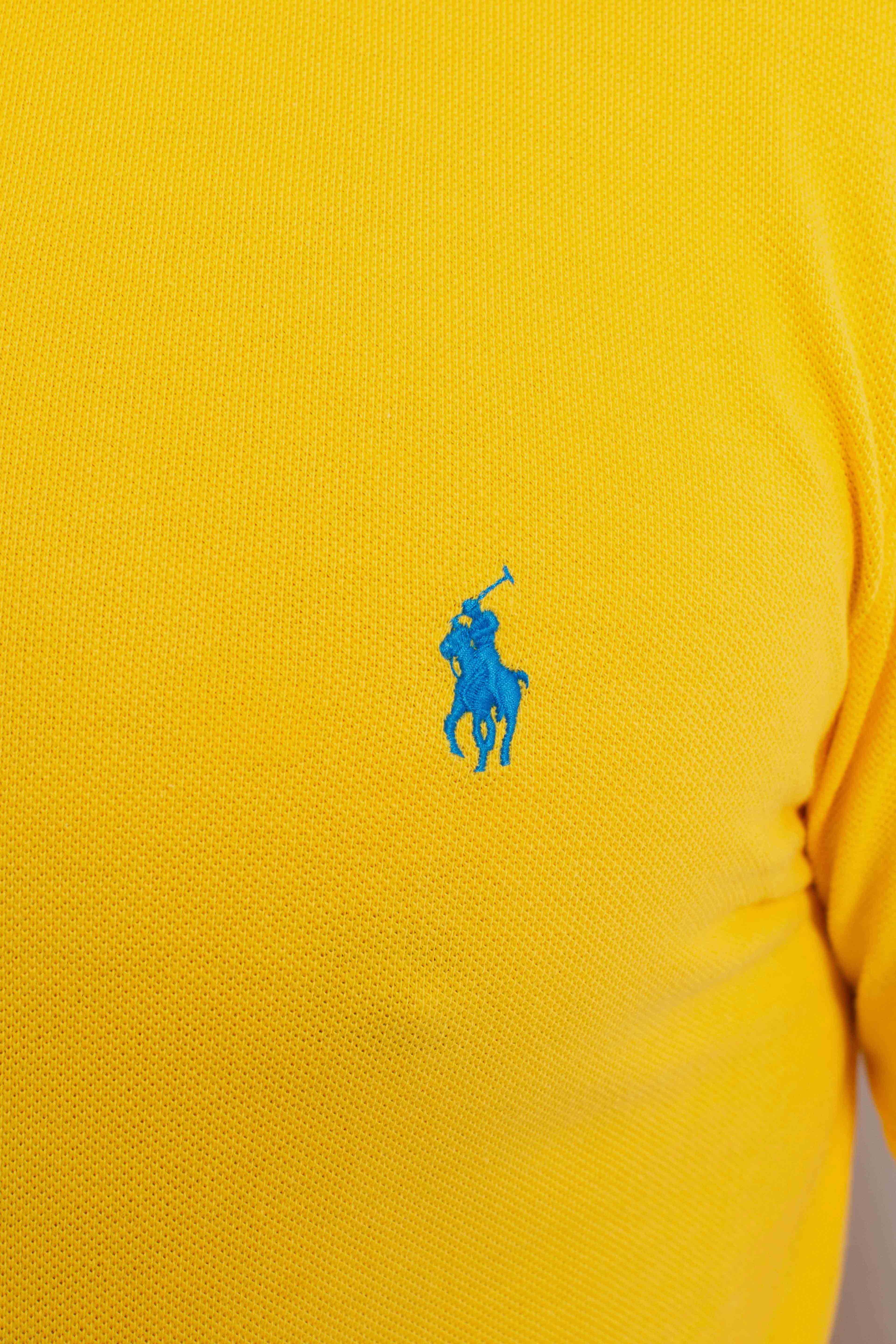 Polo iconica in piqué Custom Slim-Fit yellow