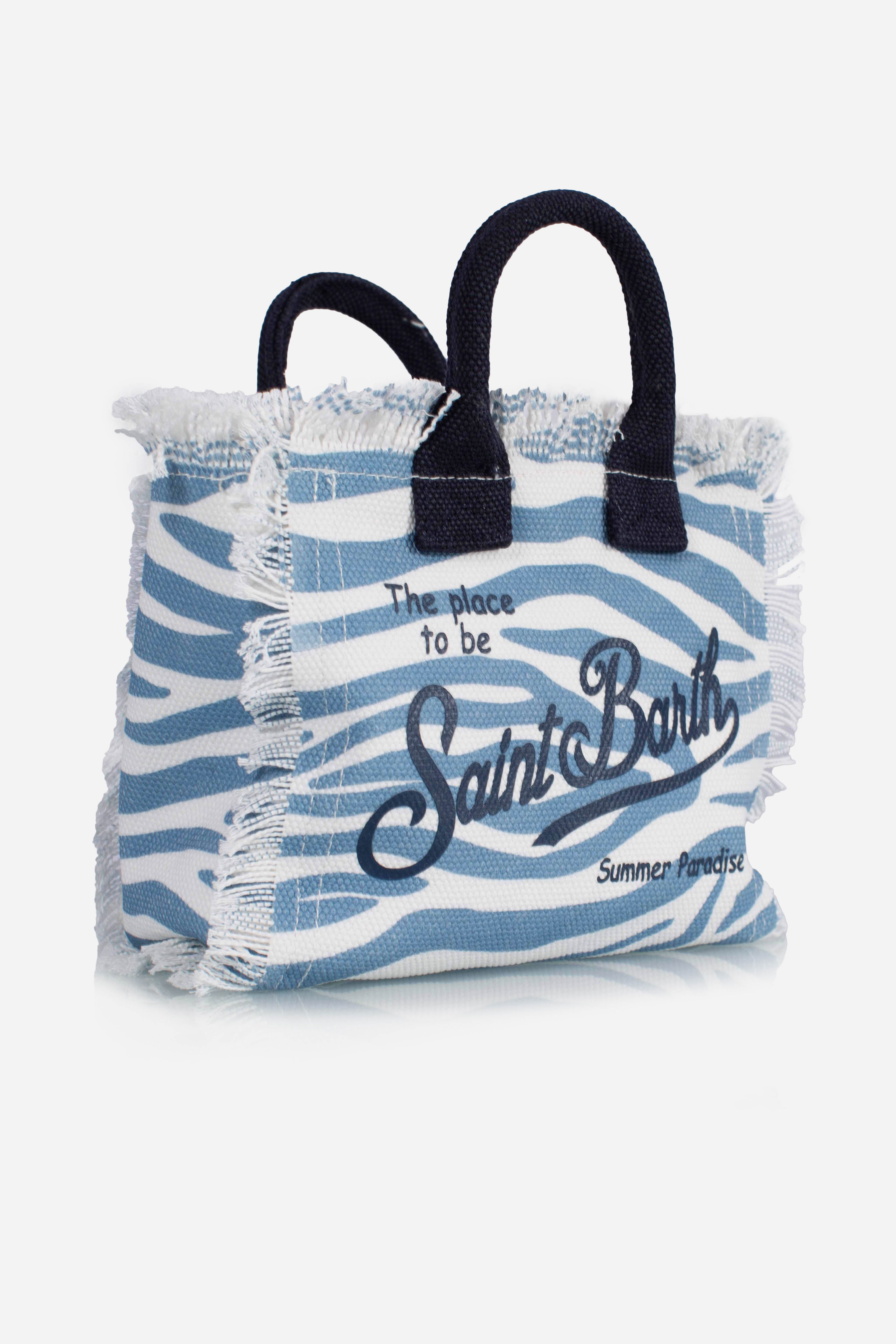 Borsa Mini Vanity in canvas ZEBRA COLOR