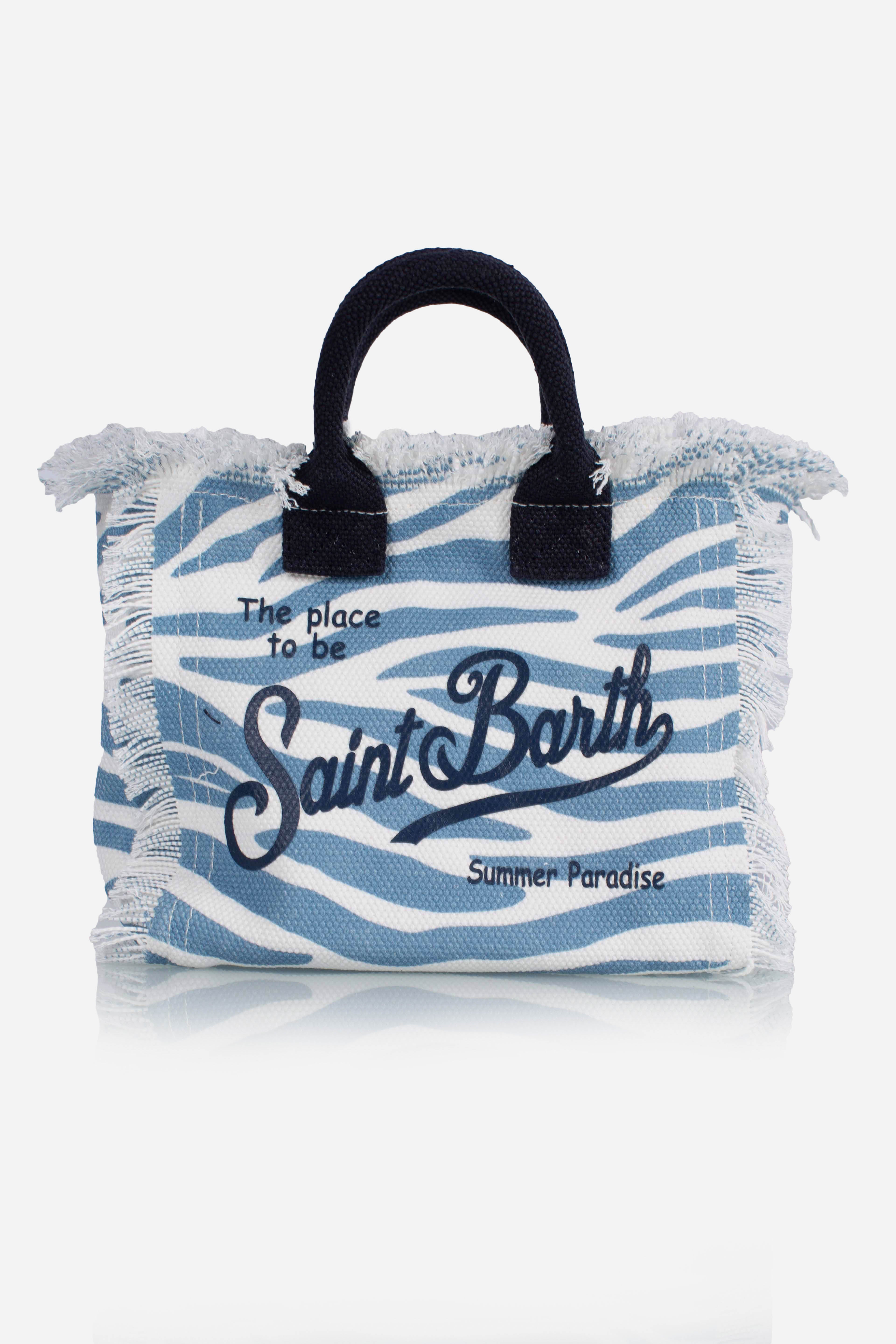 Borsa Mini Vanity in canvas ZEBRA COLOR