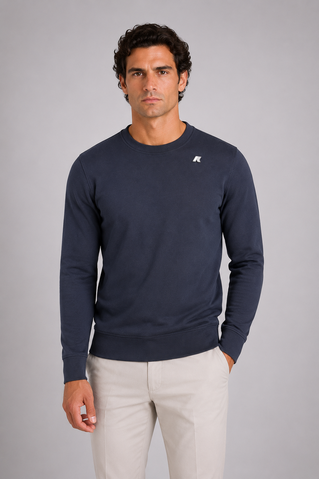 Felpa garzata Baptiste Heavy Fleece blue depth