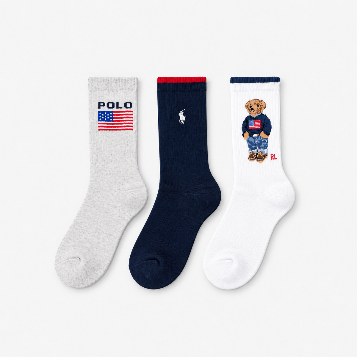 Polo Ralph Lauren Calzini Donna Polo Bear Set 3 Paia