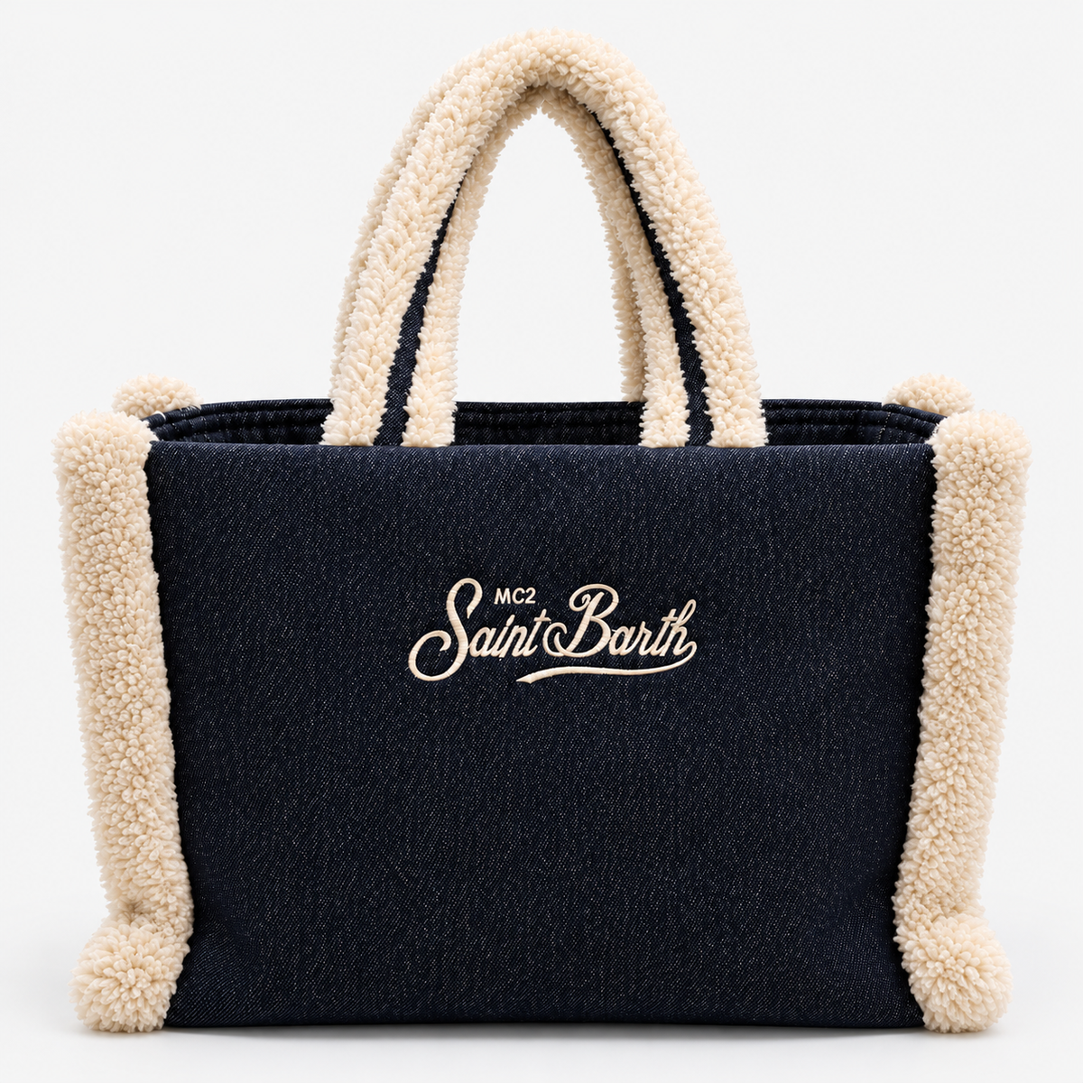 MC2 Saint Barth Borsa Donna Vanity Denim Scuro con Dettagli Teddy