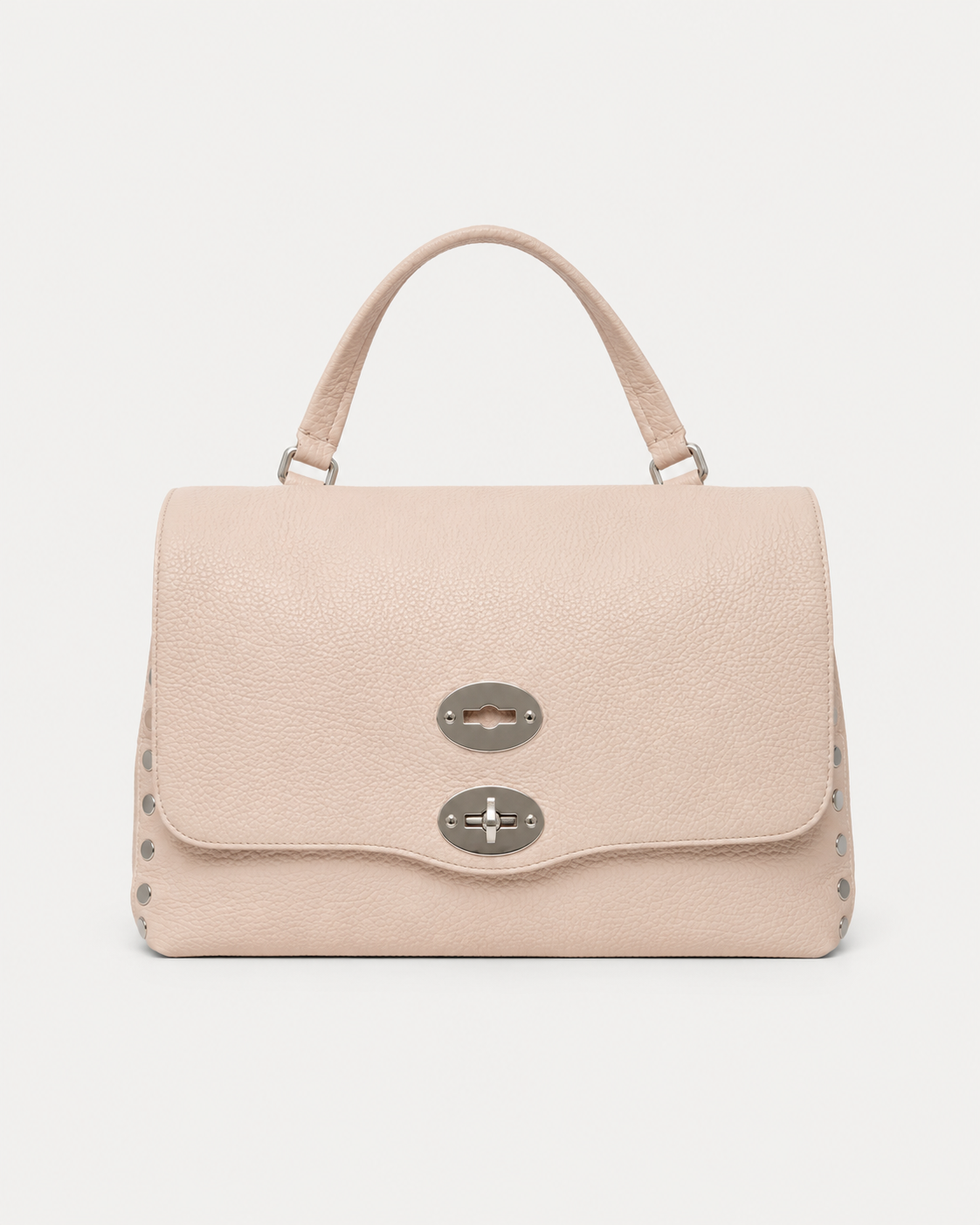 BORSA POSTINA® SMALL IN PELLE MARTELLATA WHITE CARNAROLI