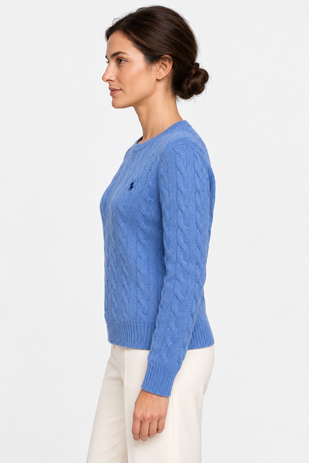 polo ralph lauren Maglione girocollo in lana e cashmere a trecce