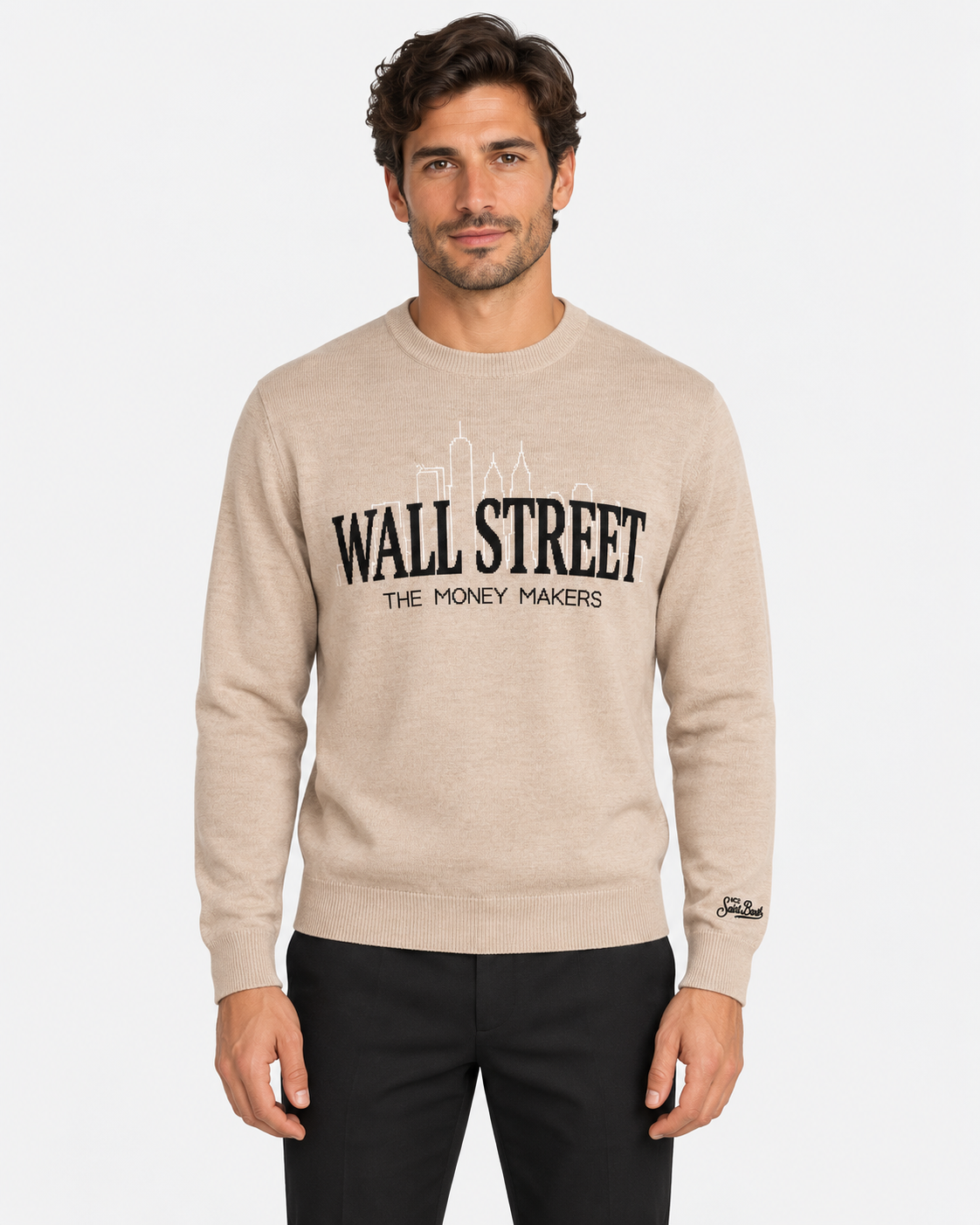 MC2 Saint Barth Maglia Uomo Wall Street Beige