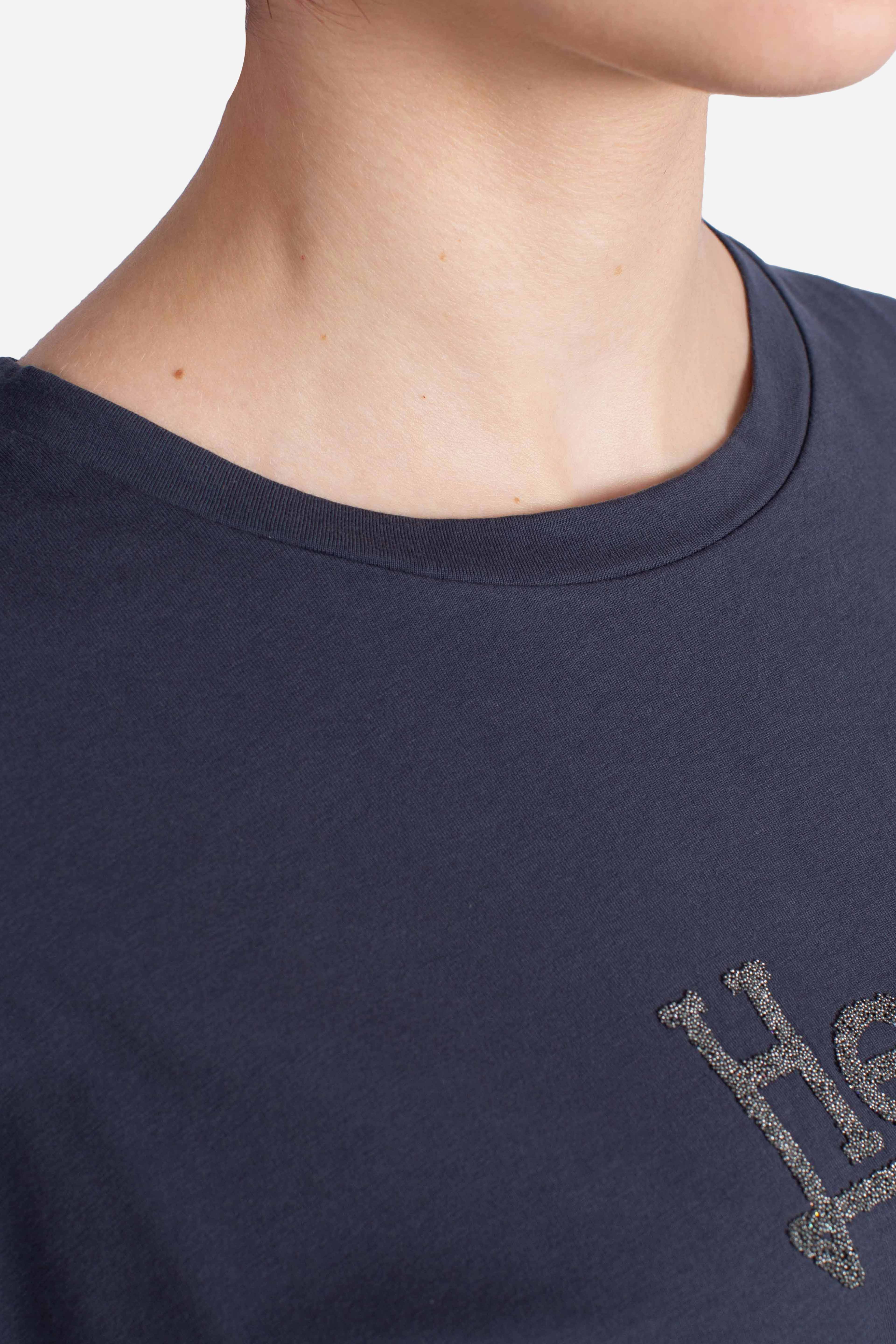 T-shirt in cotone blu navy