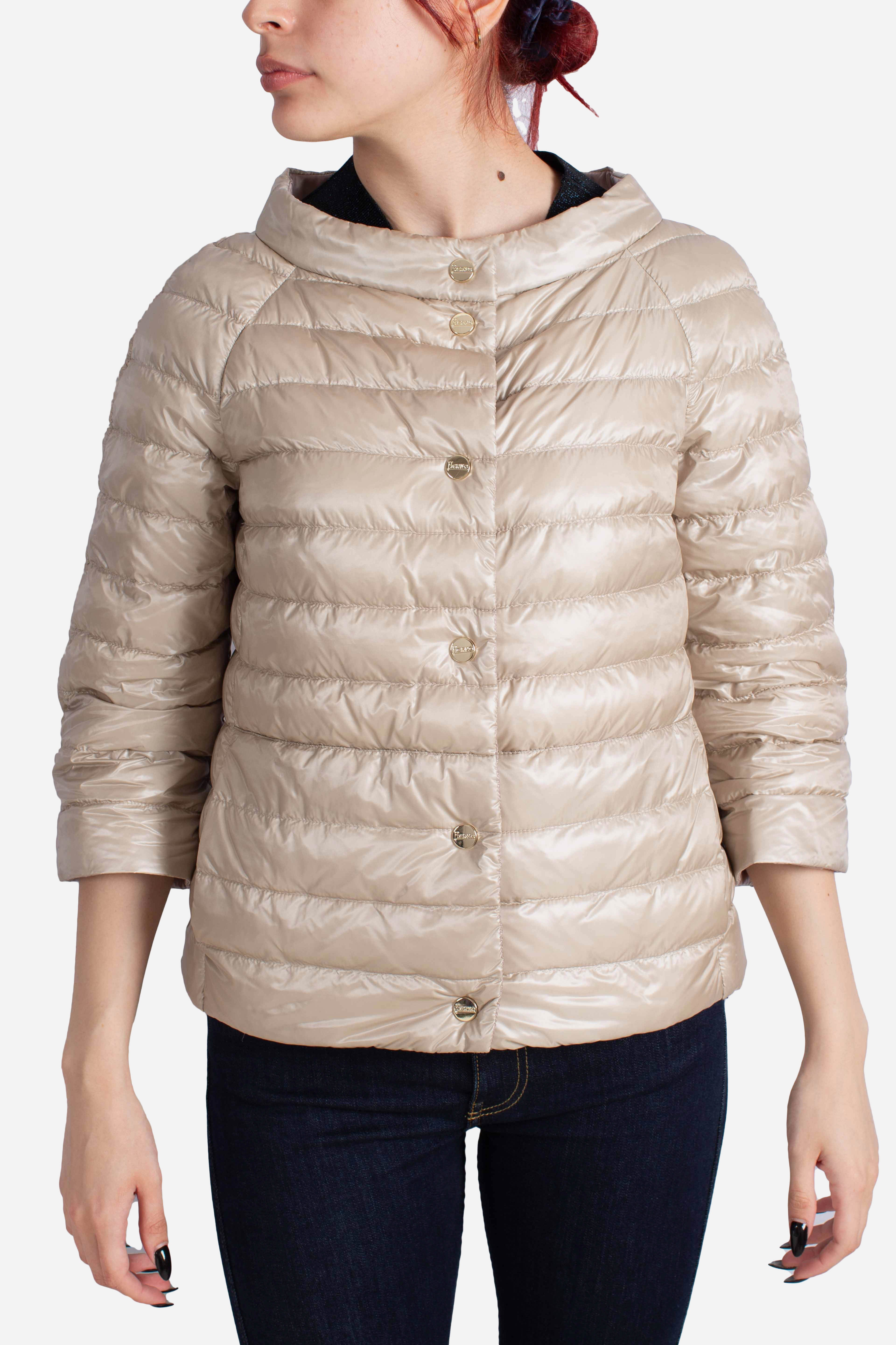 Piumino giacca donna rosa chiaro chantilly reversibile