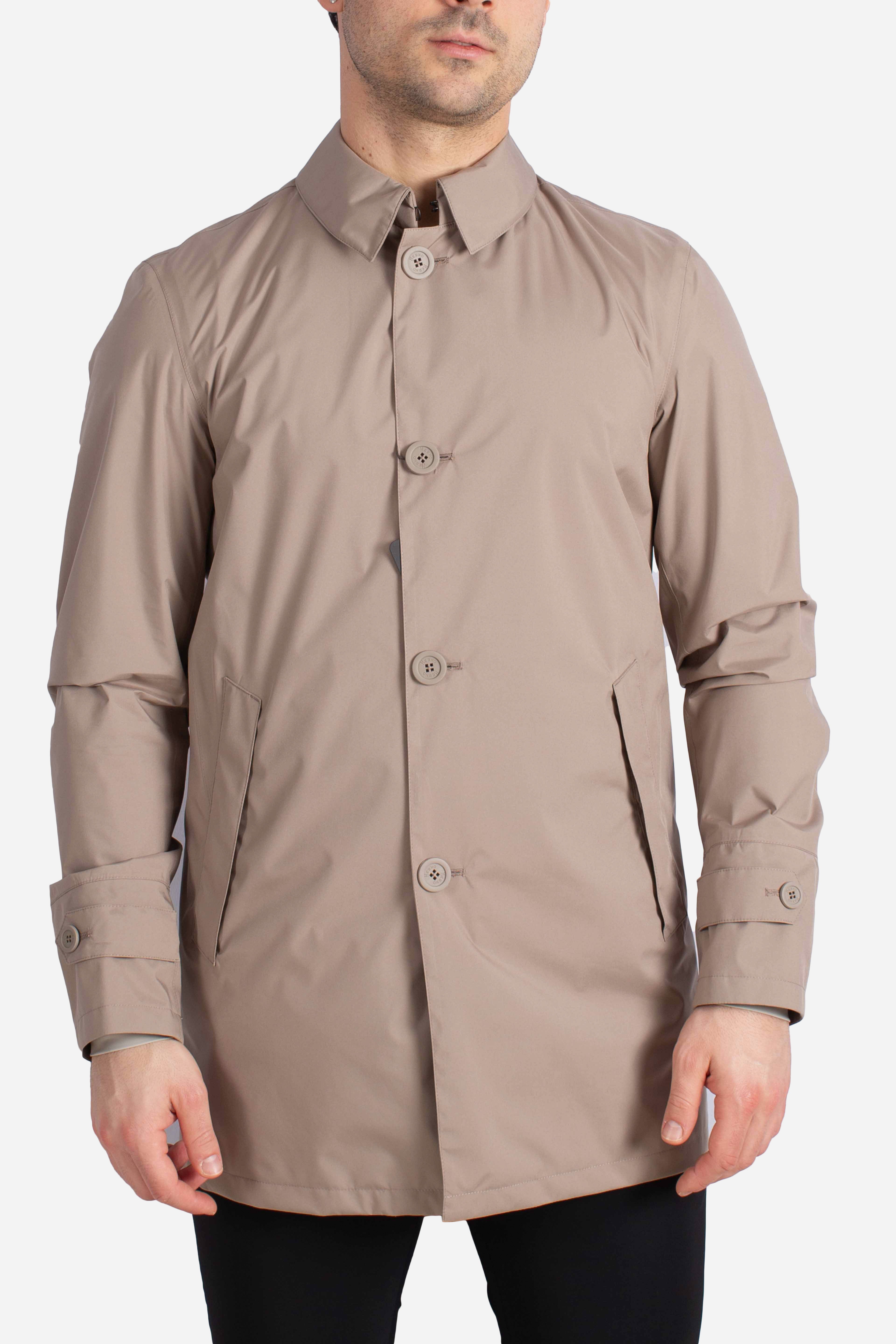 Impermeabile tecnico tortora chiaro