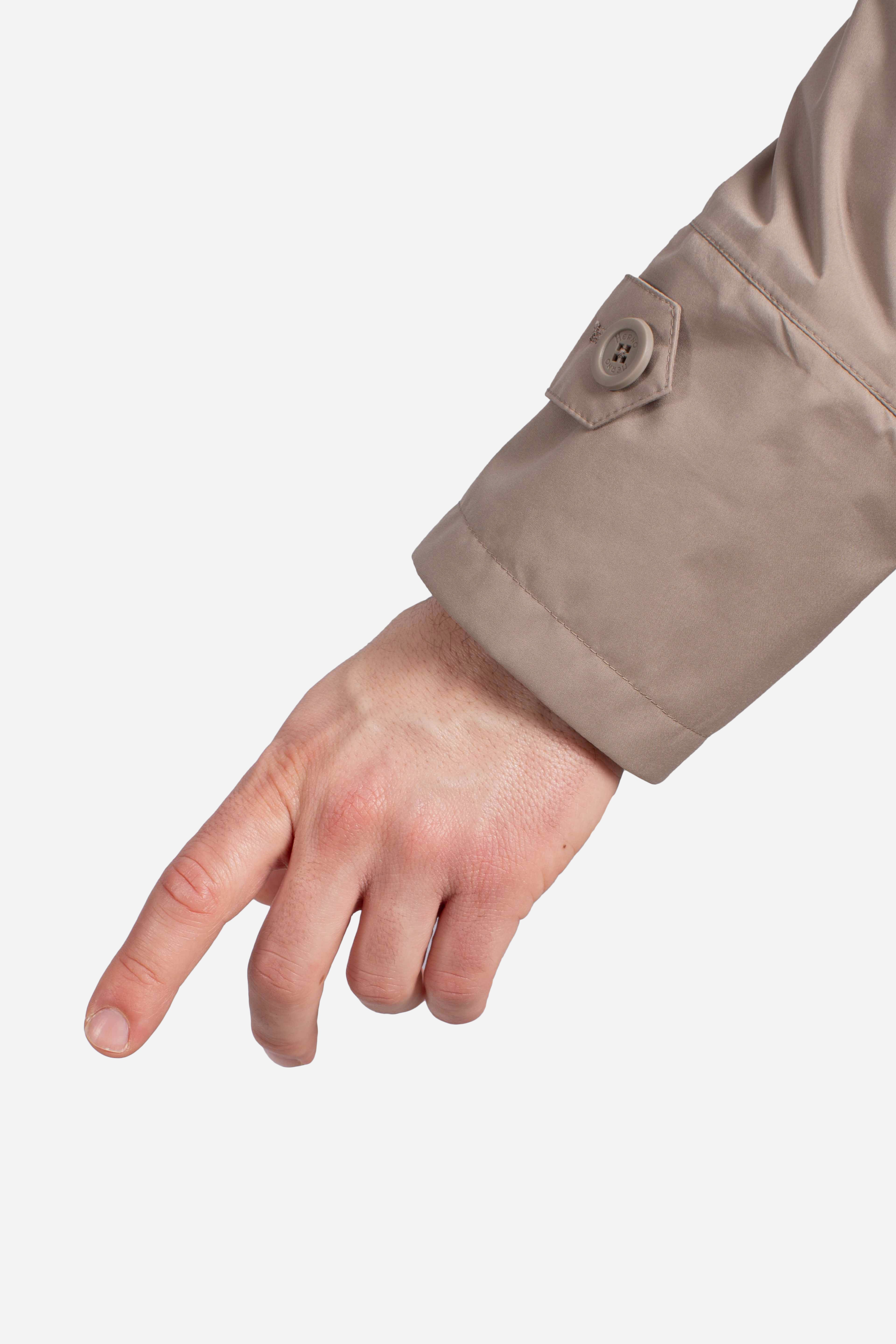 Impermeabile tecnico tortora chiaro