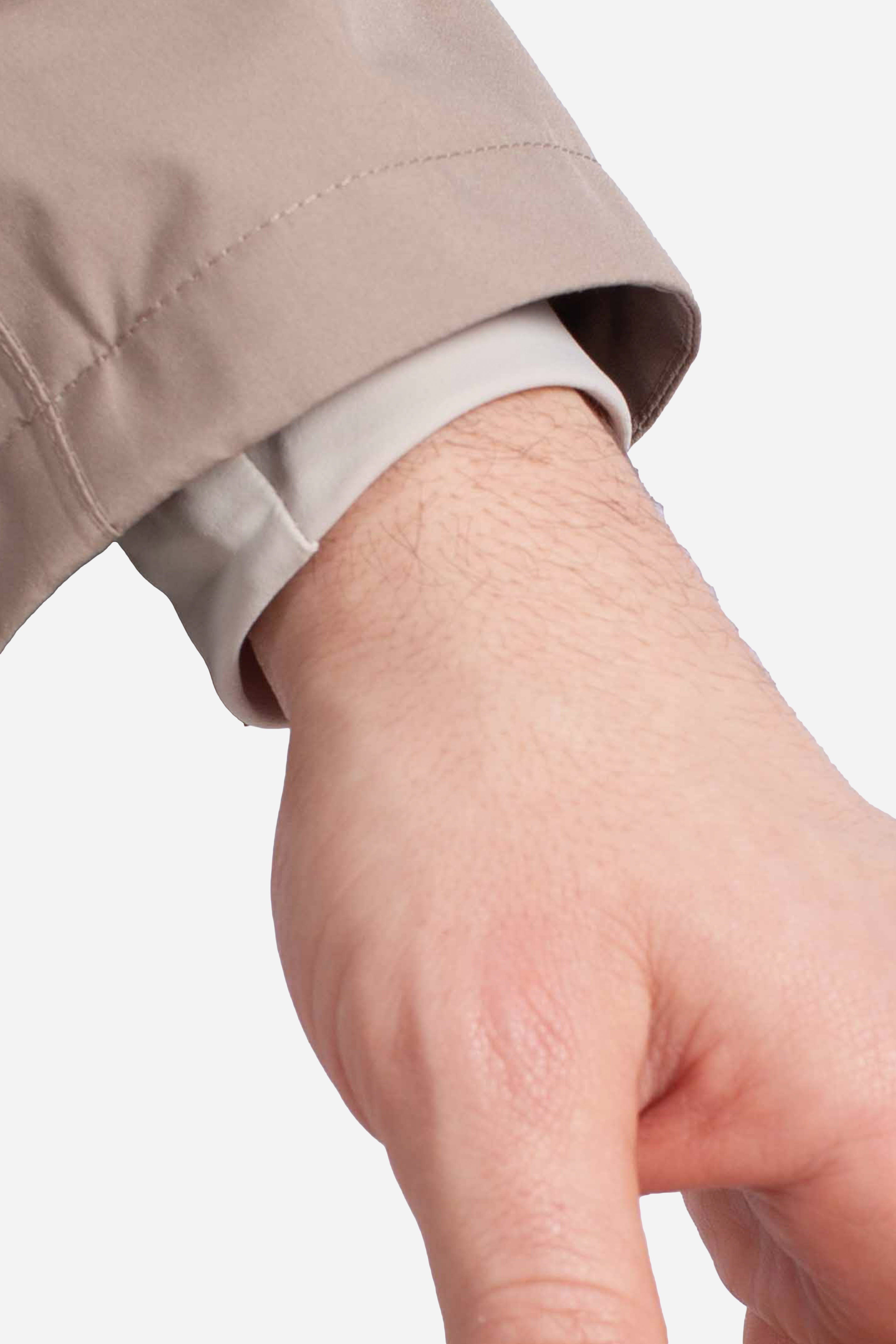 Impermeabile tecnico tortora chiaro