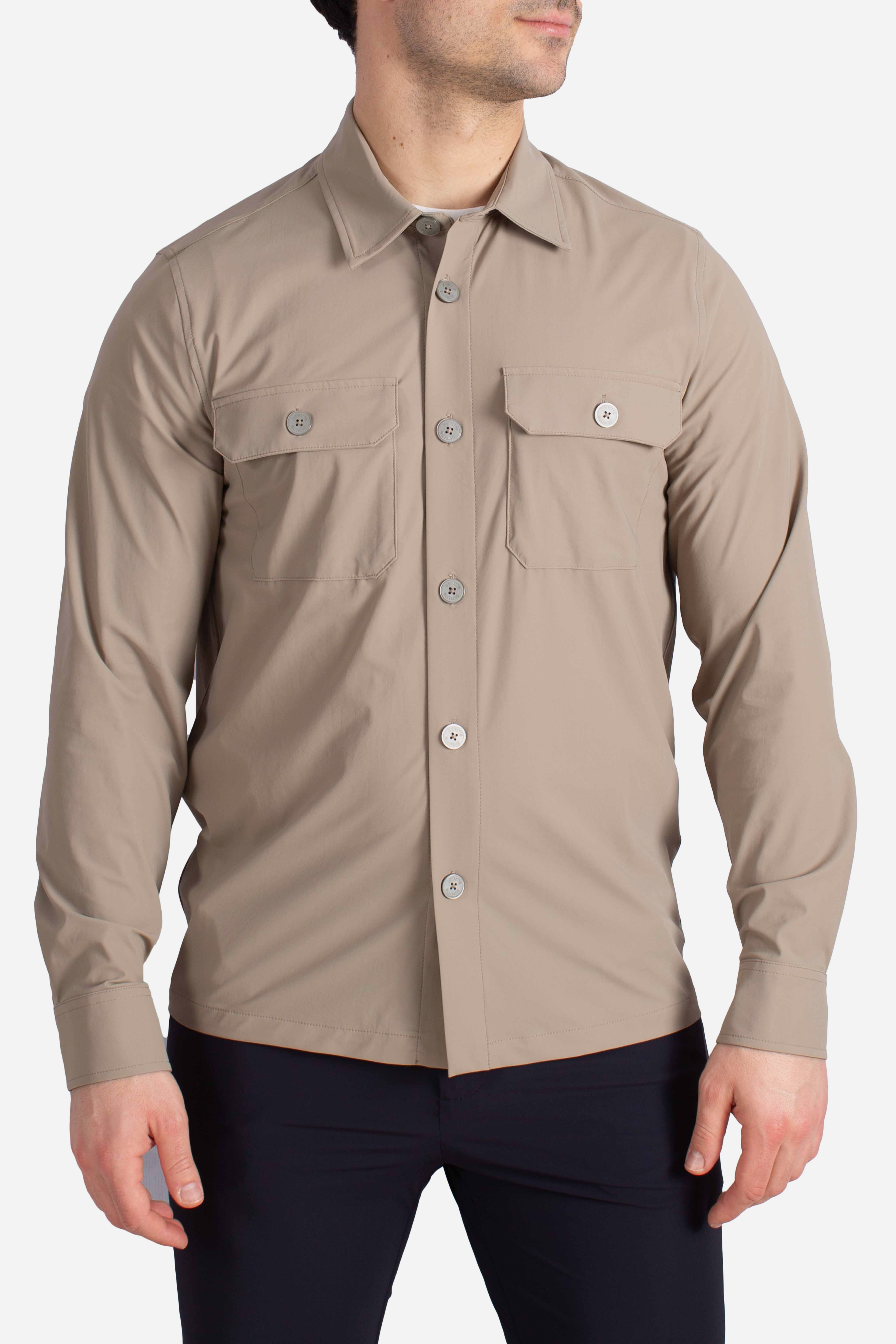 Giacca camicia tecnica sandalo