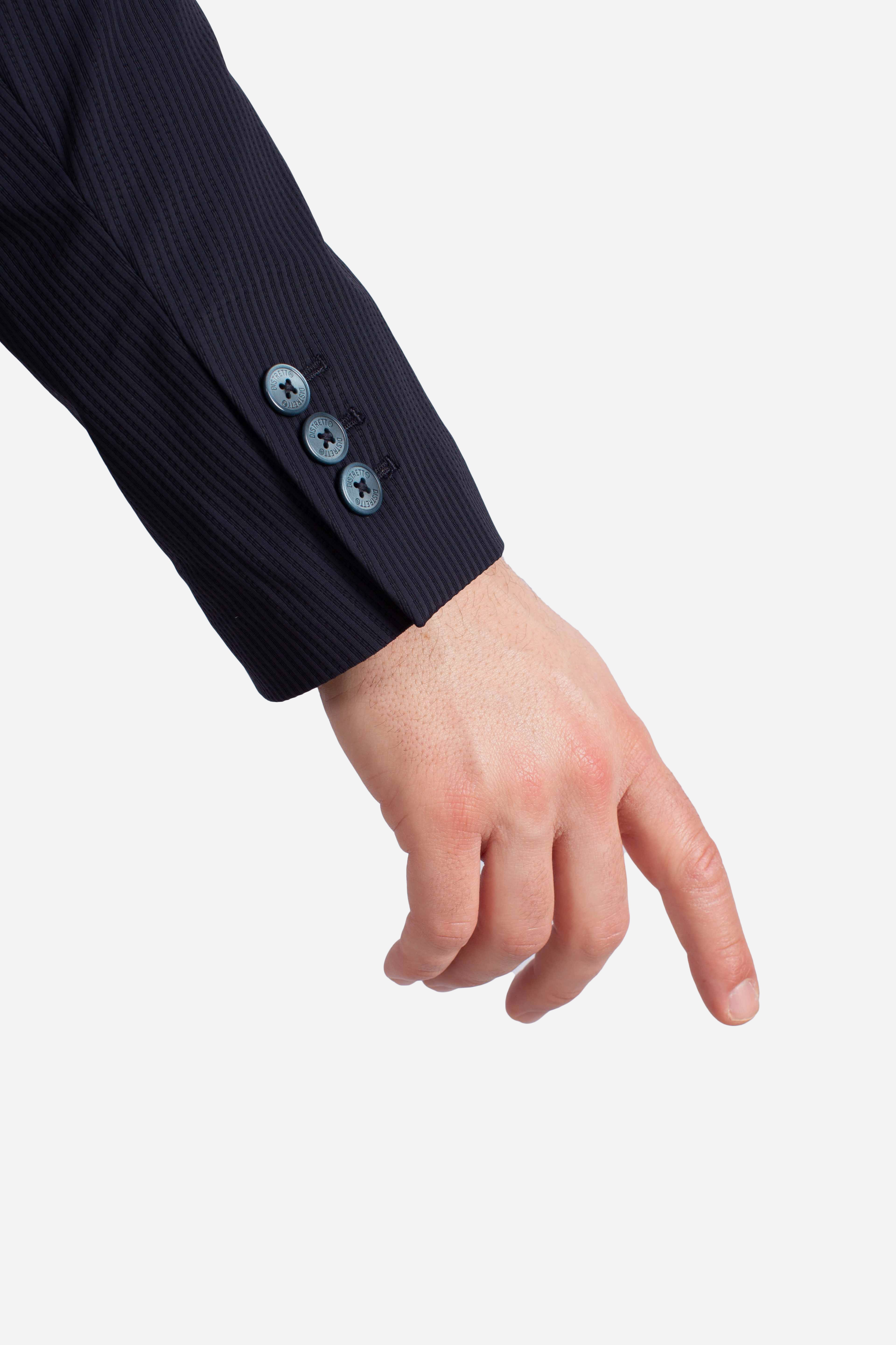 Giacca tecnica Leccio doppiopetto blu