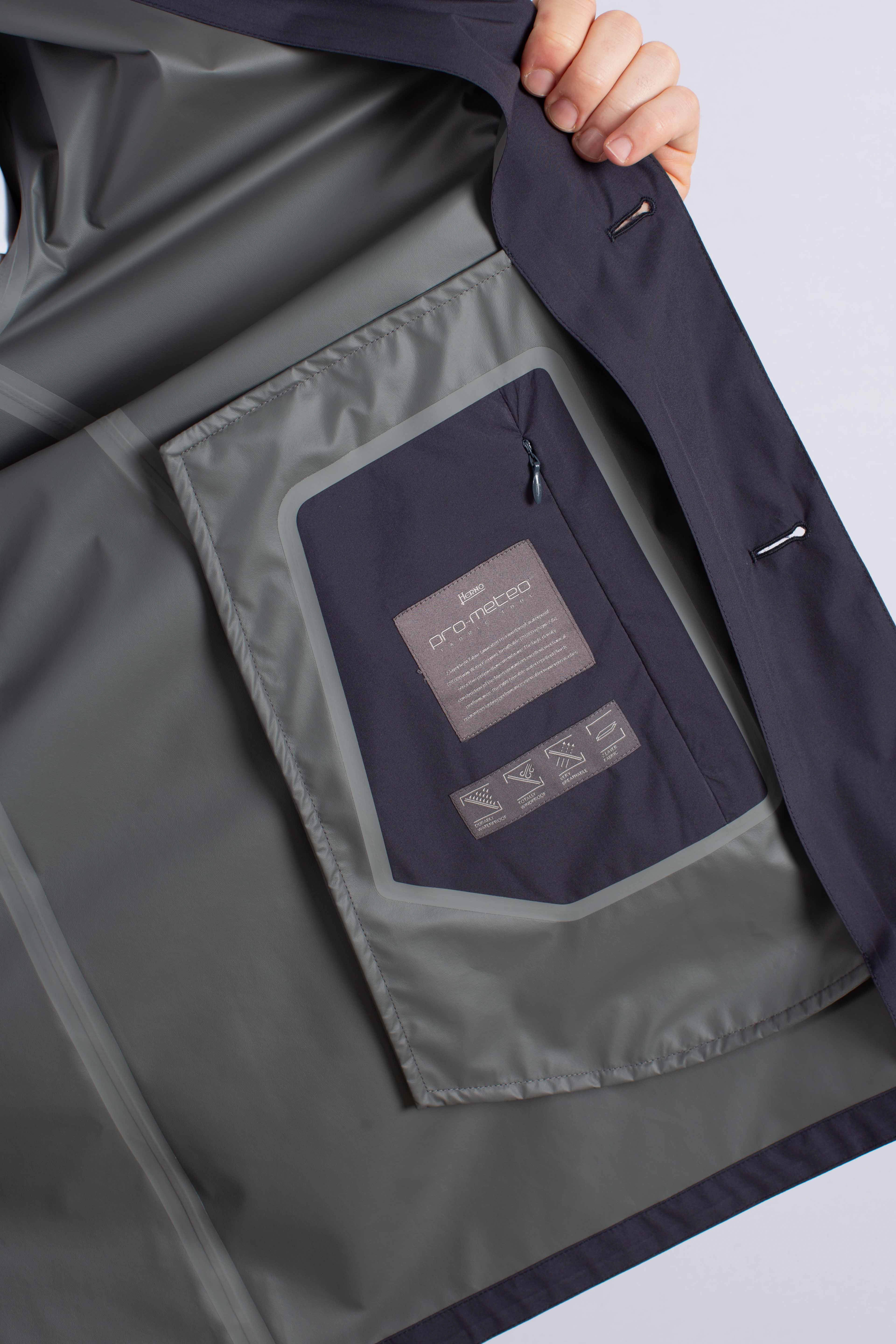 Impermeabile tecnico blu