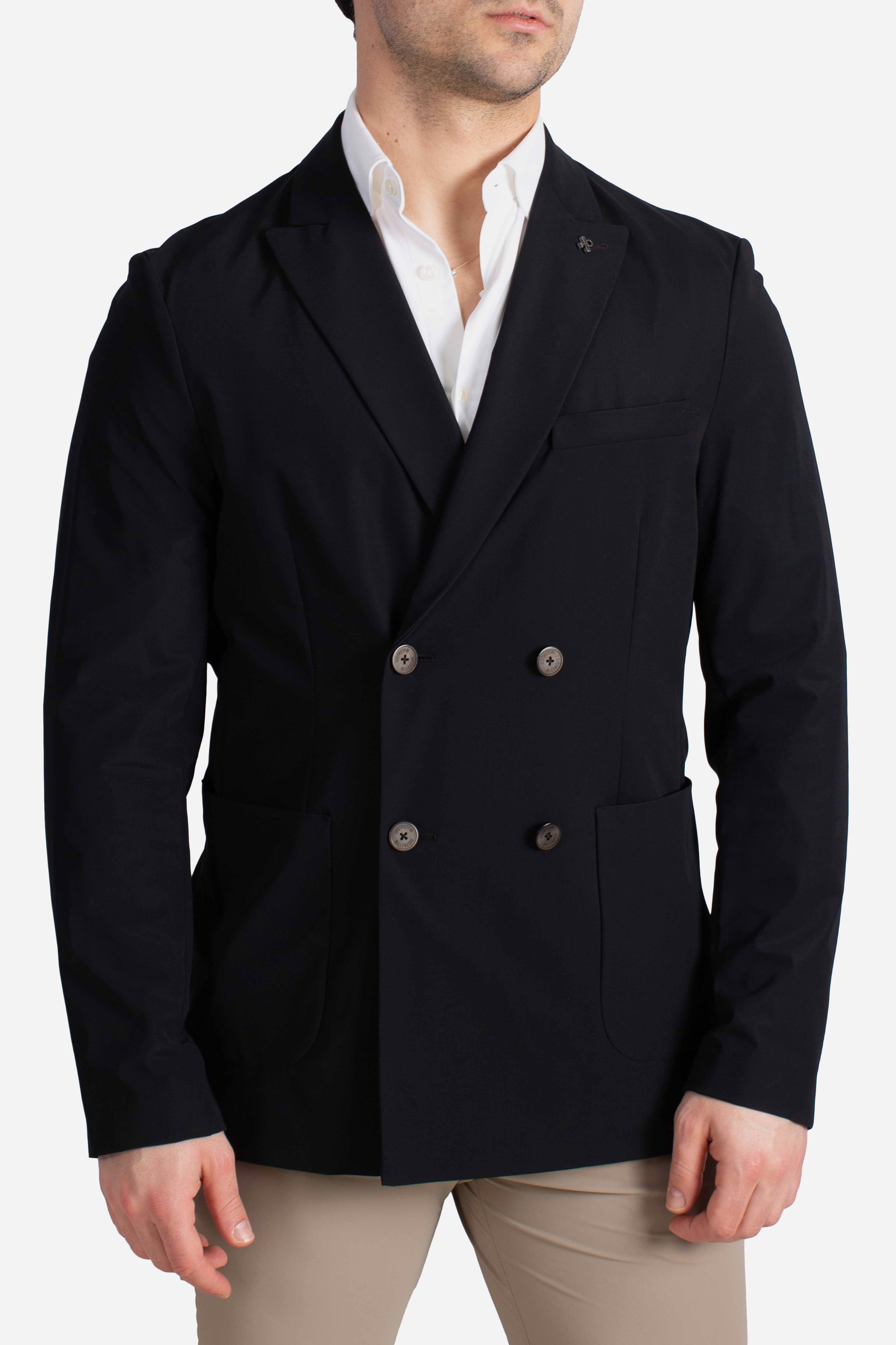 Giacca tecnica Active doppiopetto nera