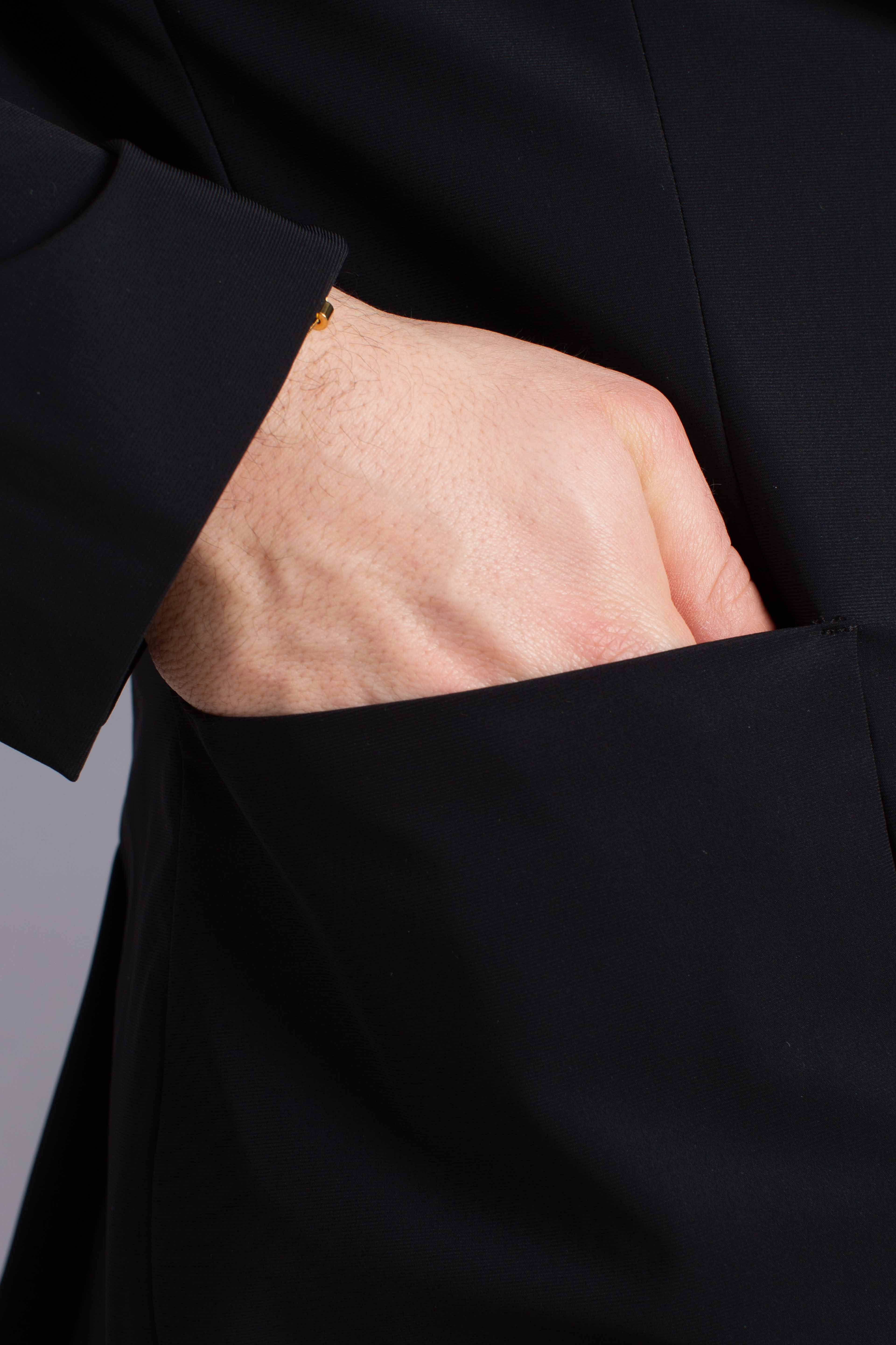 Giacca tecnica Active doppiopetto nera