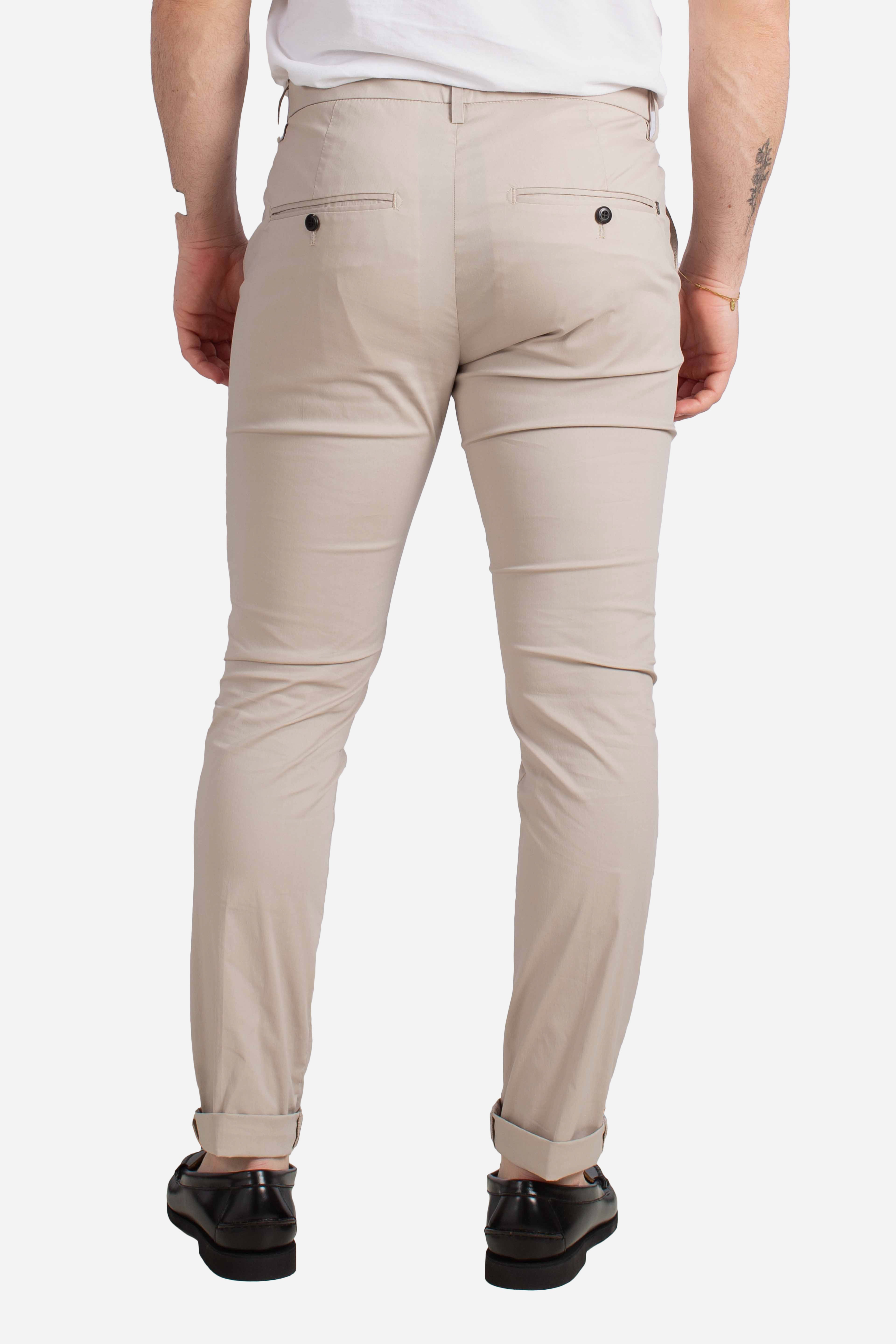 Pantalone slim chino Gaubert in popeline cotone nylon lievito