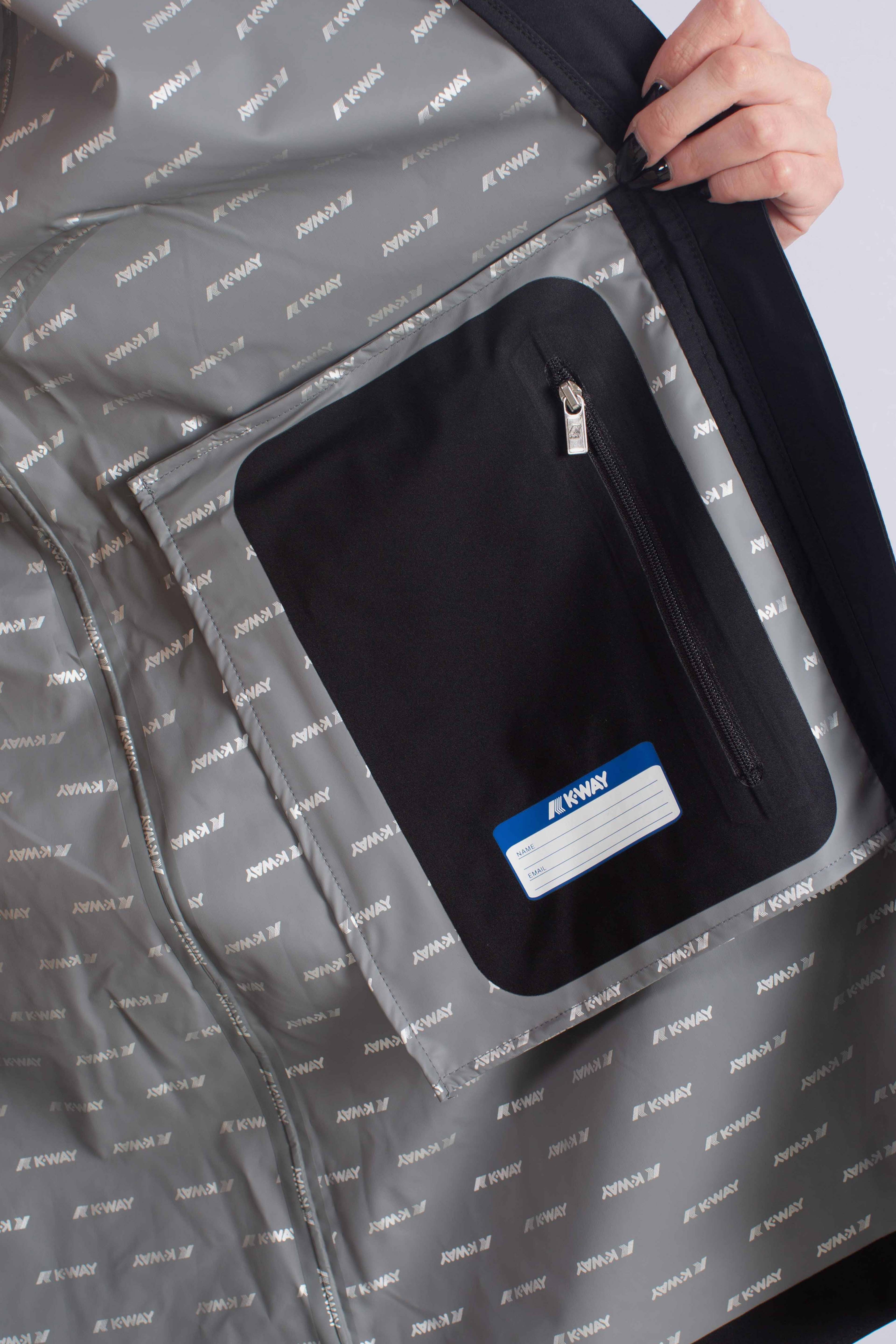 Giacca Impermeabile Slim Fit Sophie stretch dot blue depth