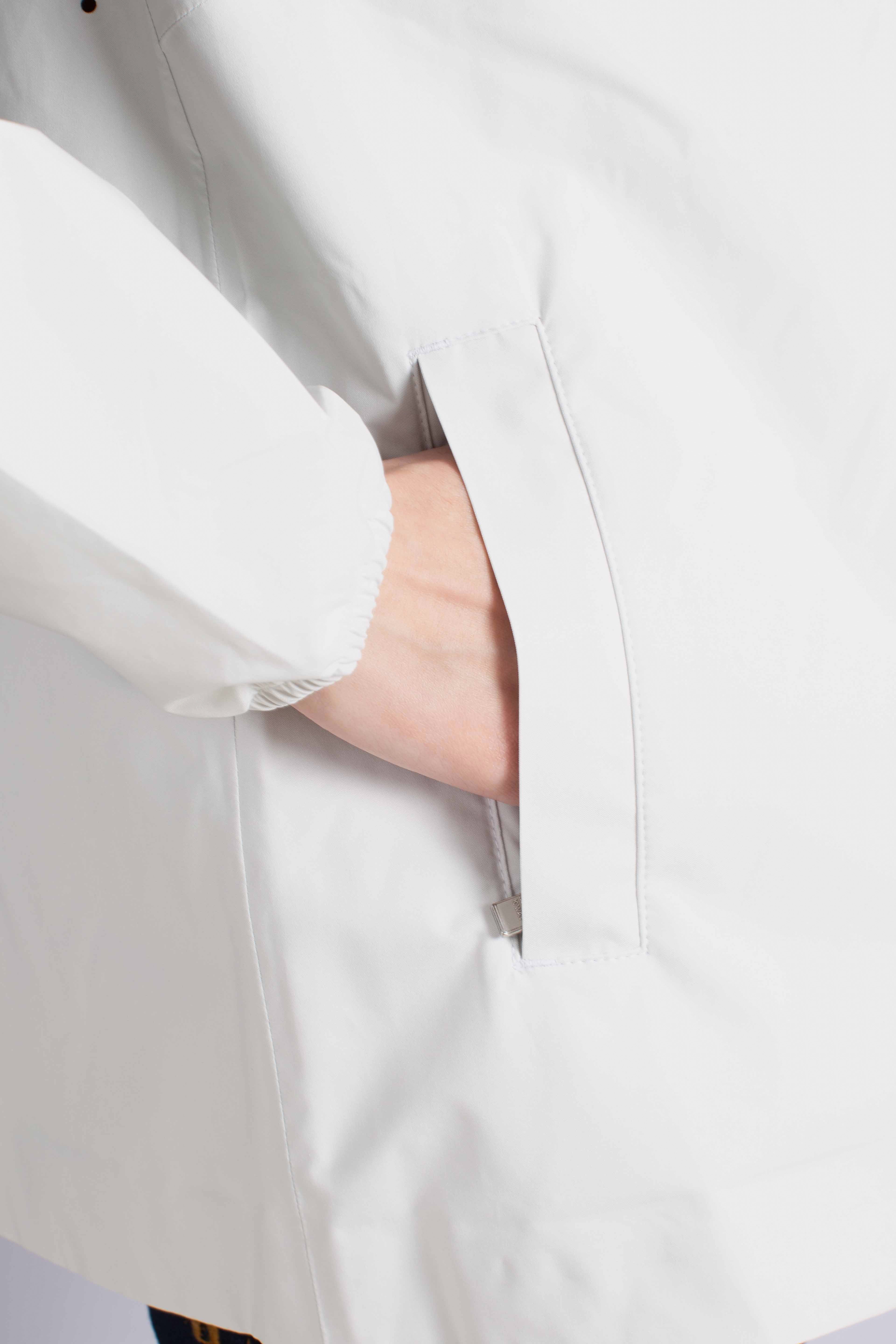 Giacca Impermeabile Marguerite stretch dot white