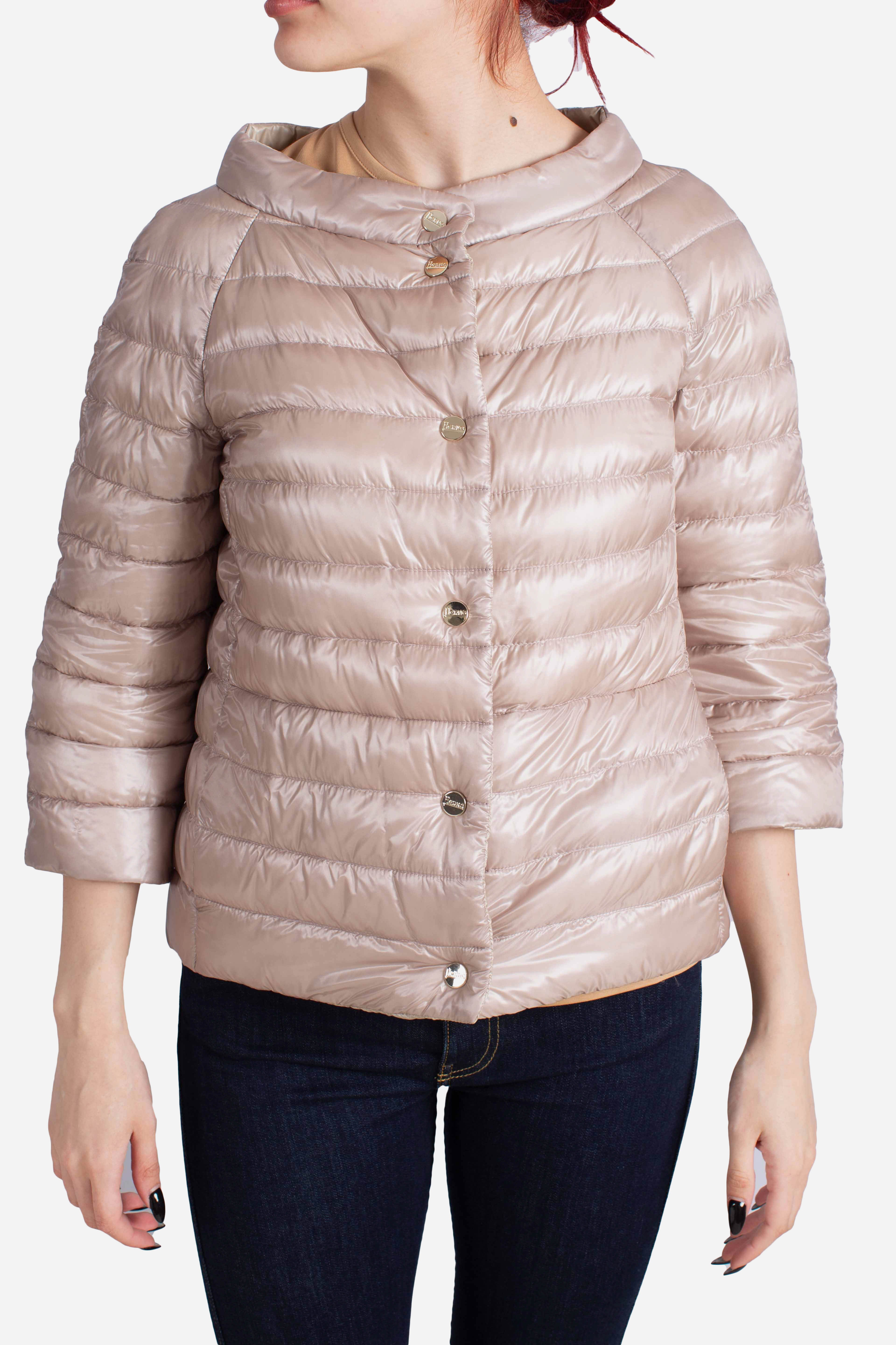 Piumino giacca donna rosa chiaro chantilly reversibile