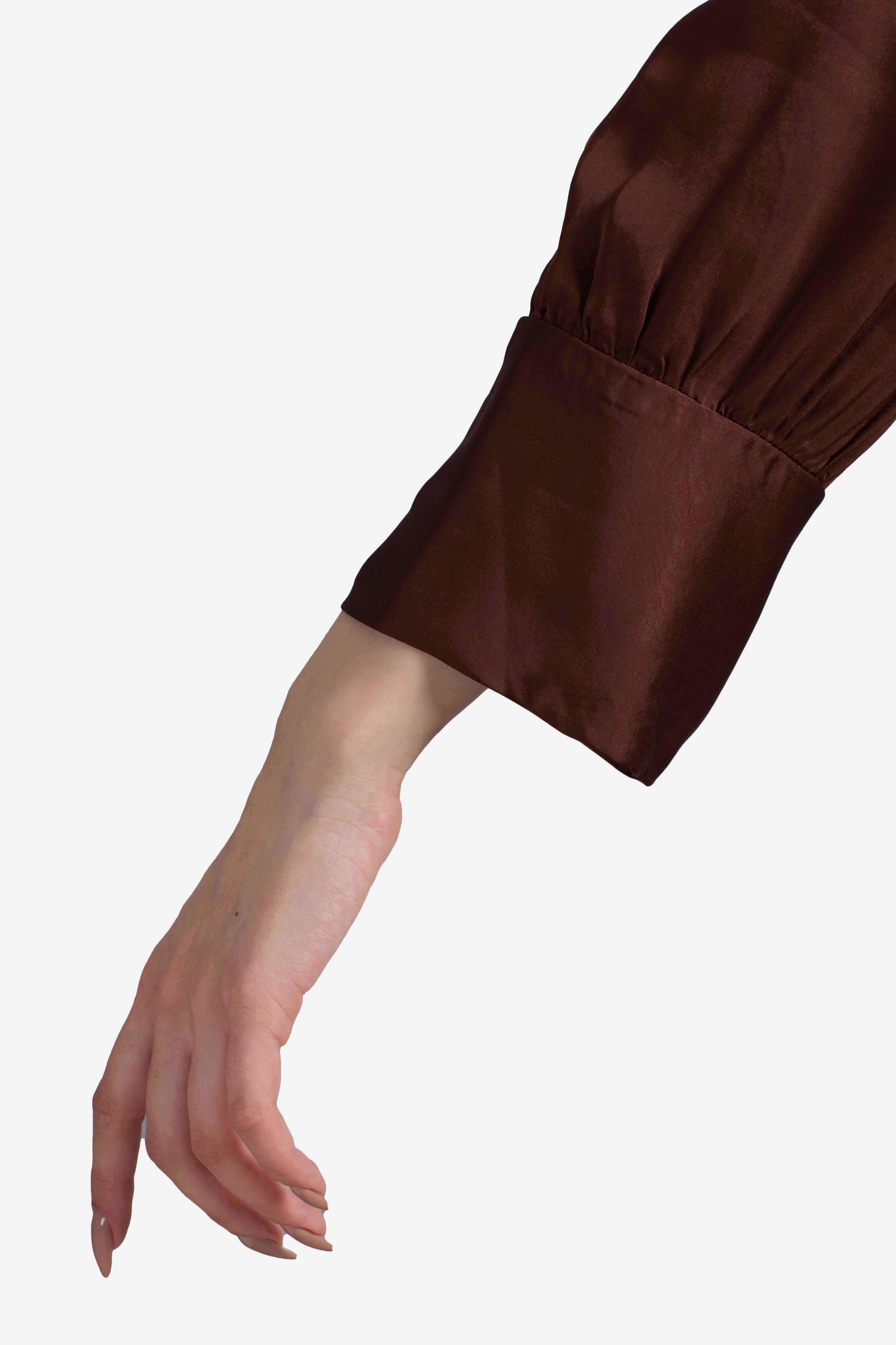 Kimono donna lungo in viscosa color cioccolato