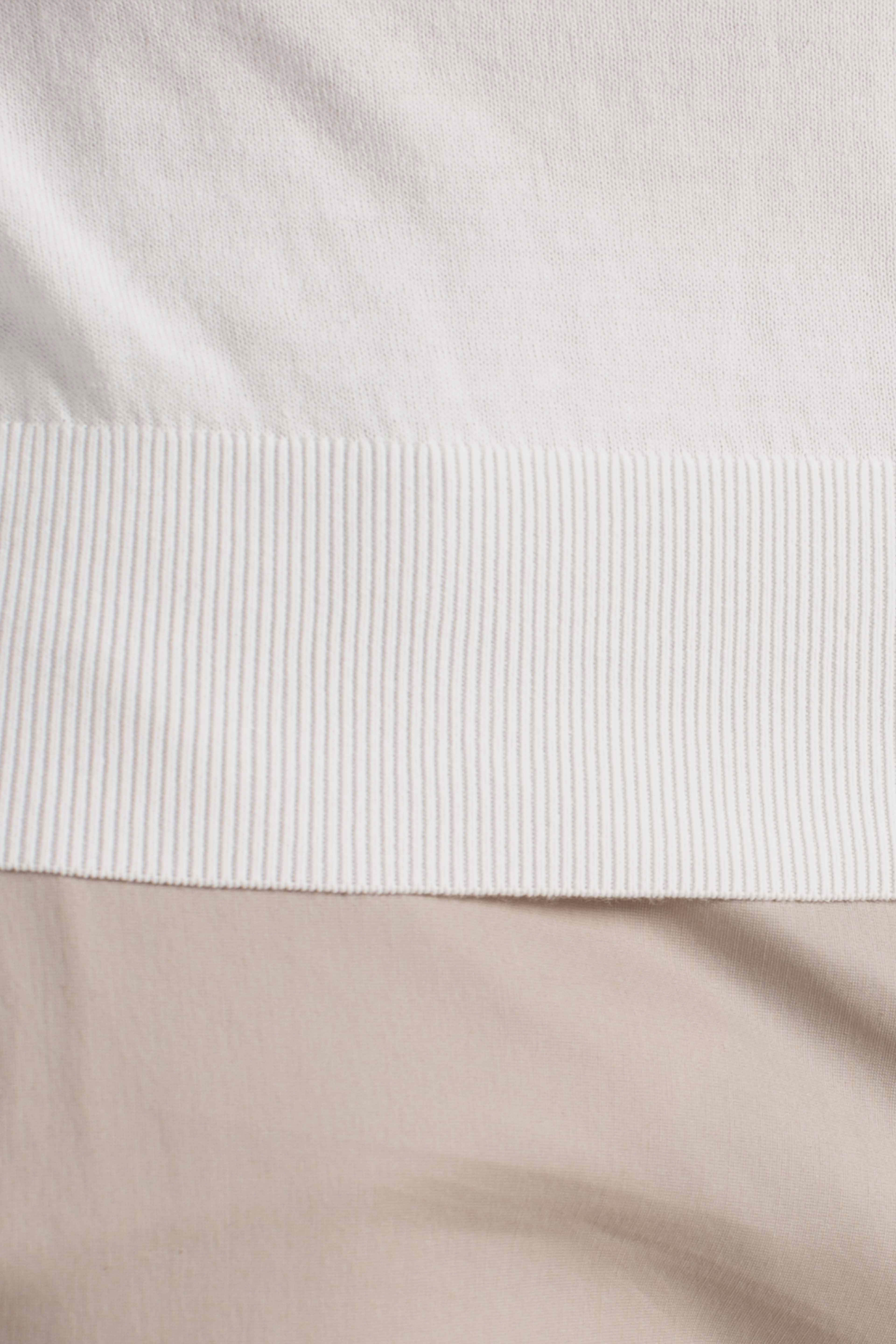 Maglia girocollo in cotone extra-fine white