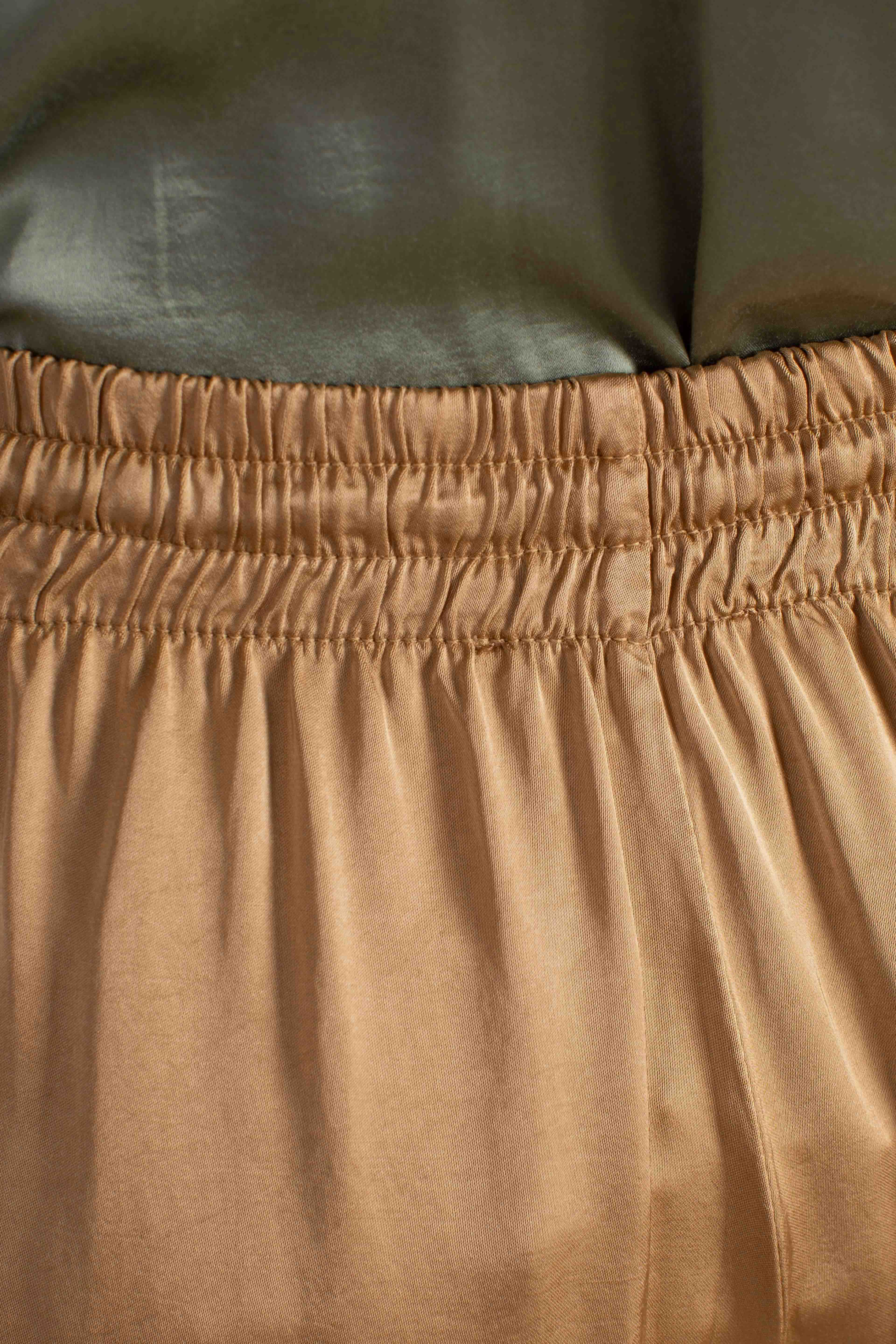 Pantalone palazzo donna in viscosa color cammello