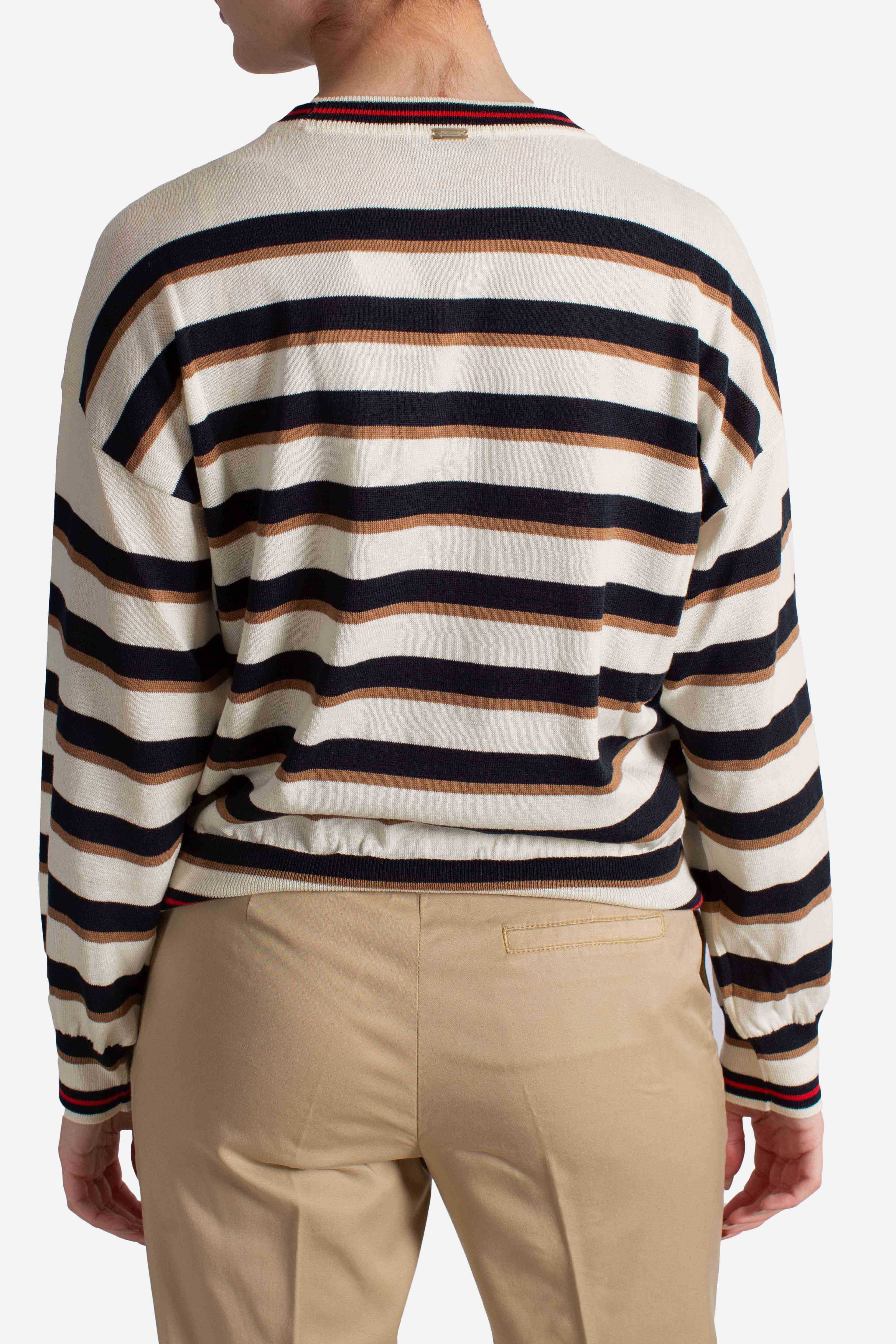 Maglia in two-tone stripe cotton