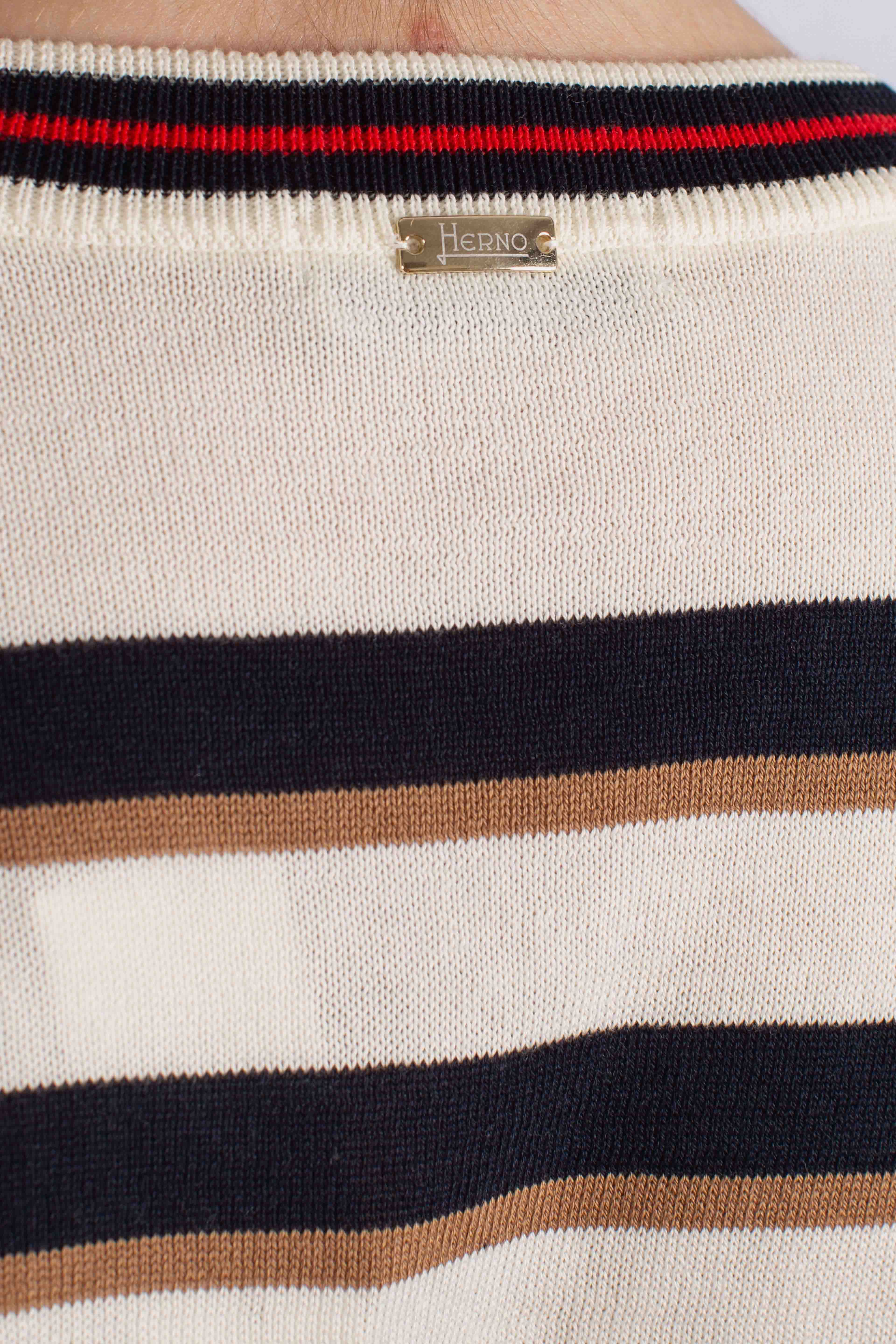 Maglia in two-tone stripe cotton