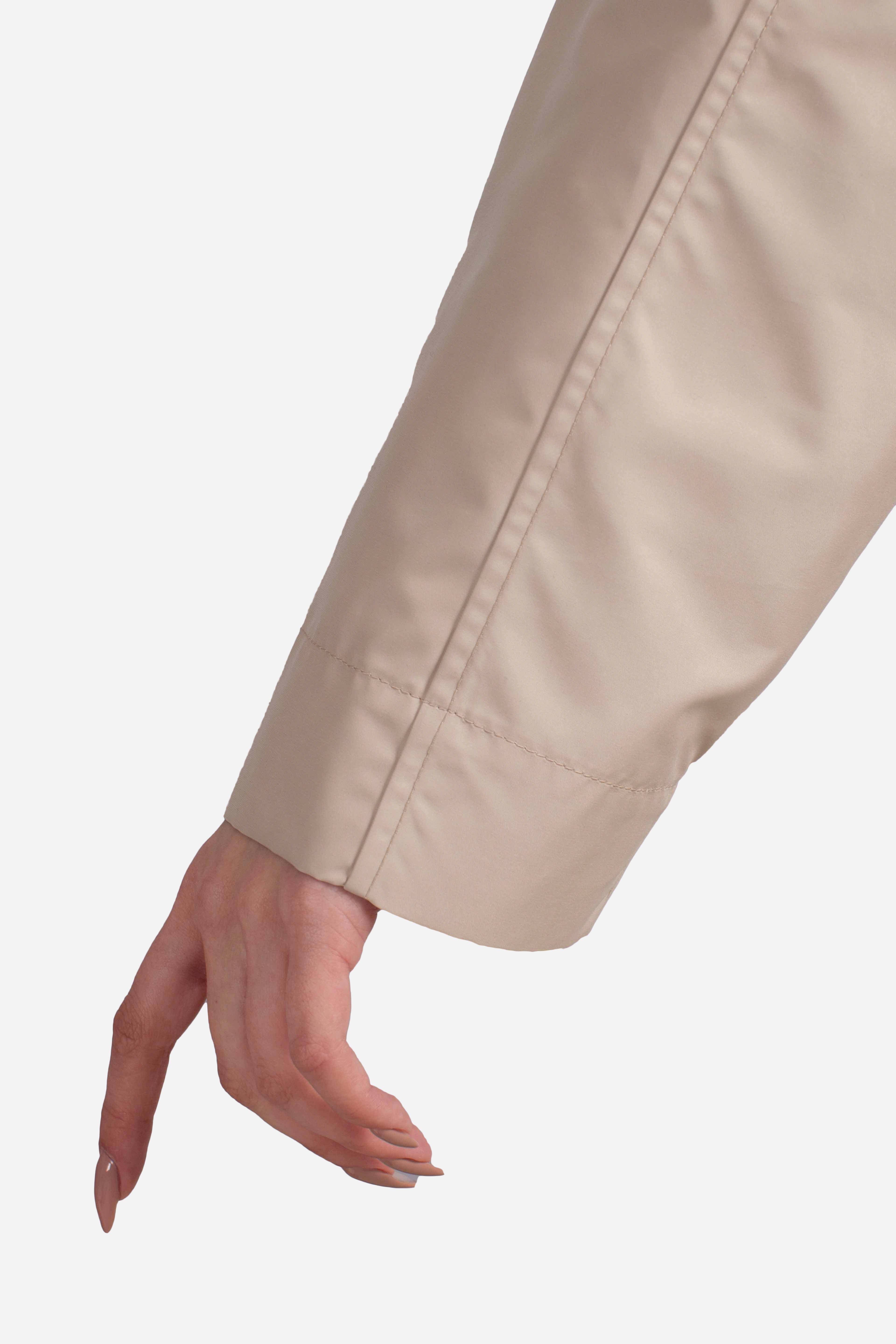 Parka Corto in Popeline Tecnico beige