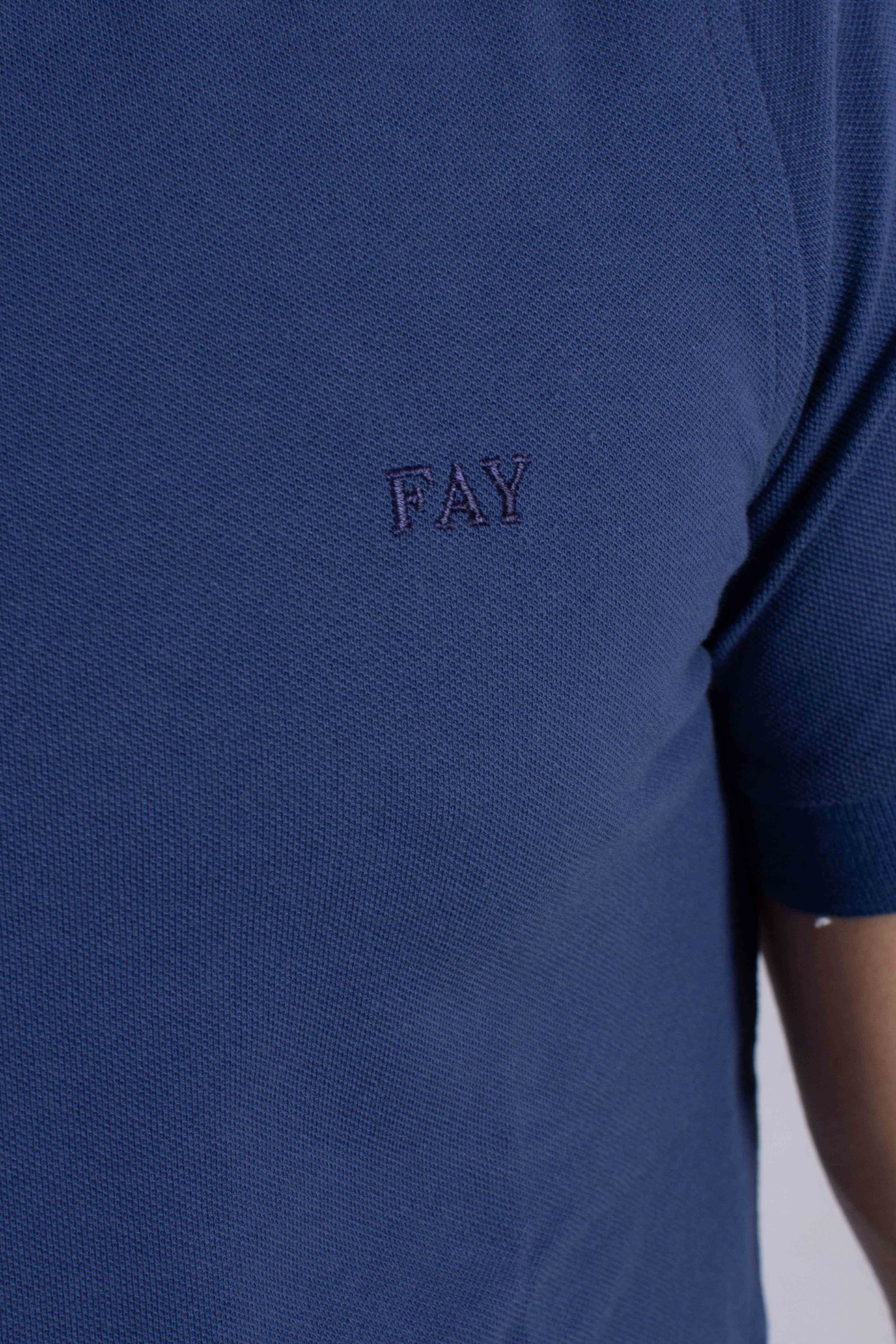 Polo Regular fit in Piquet Stretch blu royal