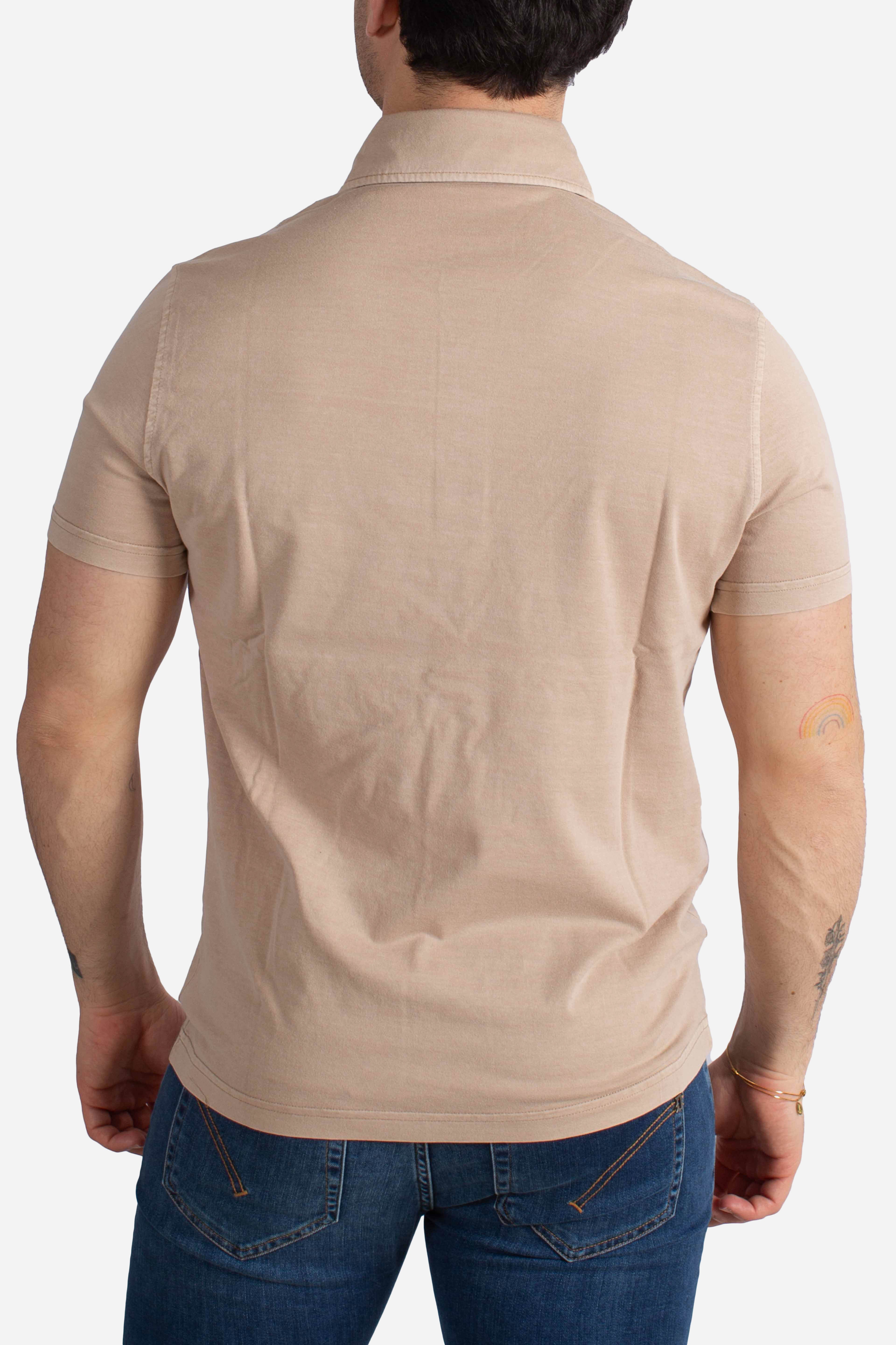 Polo Comfort Fit in Jersey beige