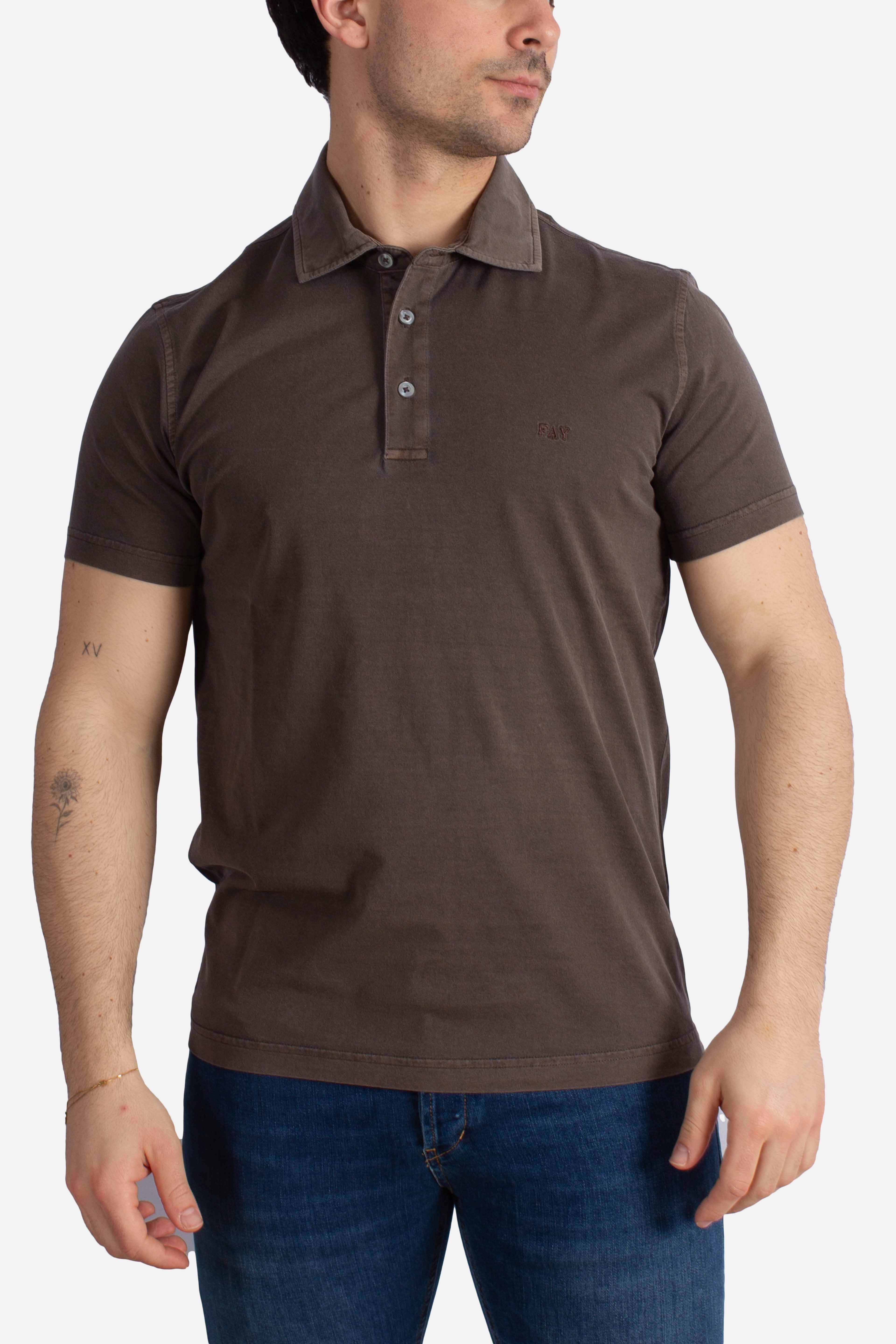 Polo Comfort Fit in Jersey moro