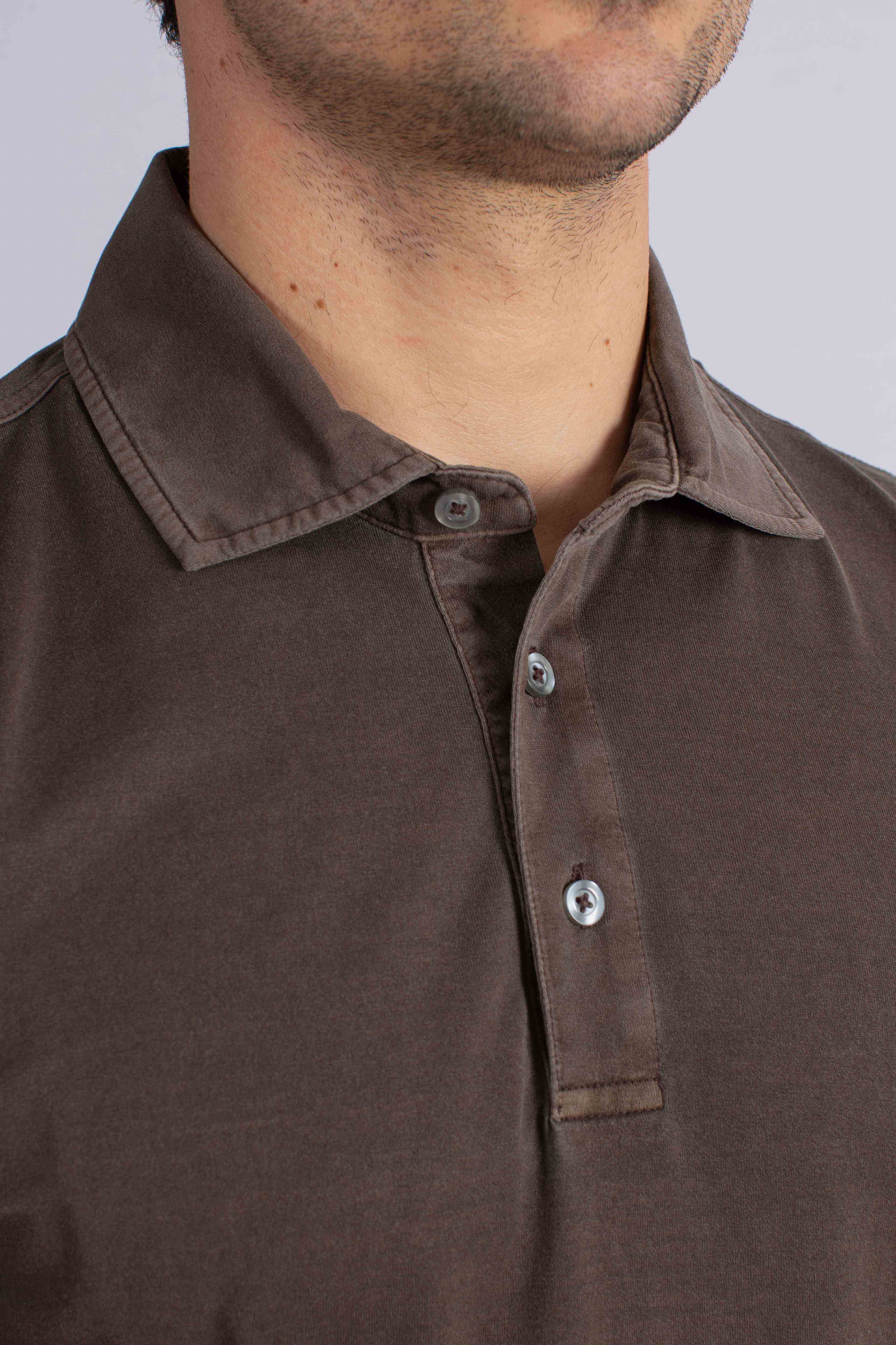 Polo Comfort Fit in Jersey moro