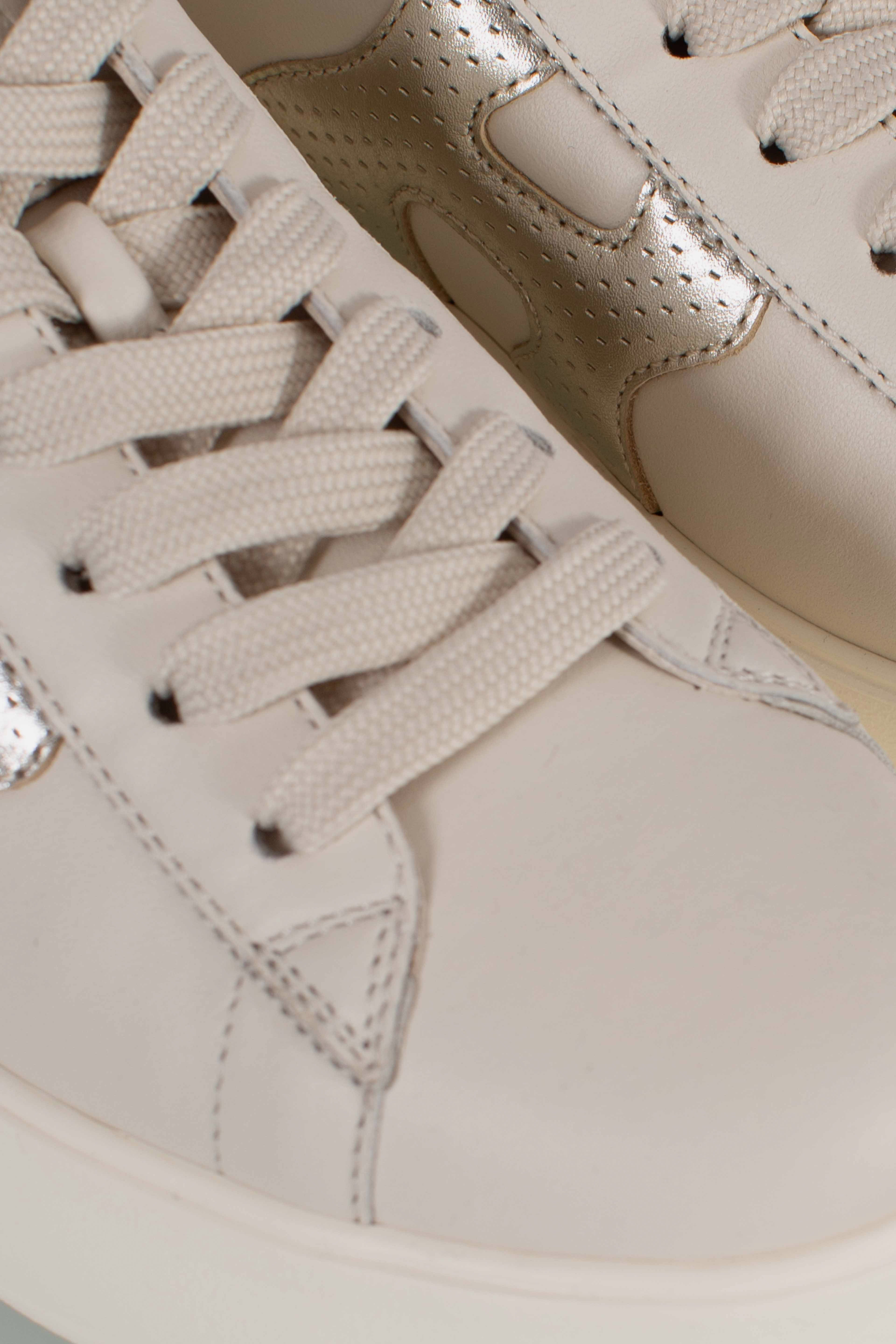Sneakers Hogan rebel H562 H punzonata bianco oro