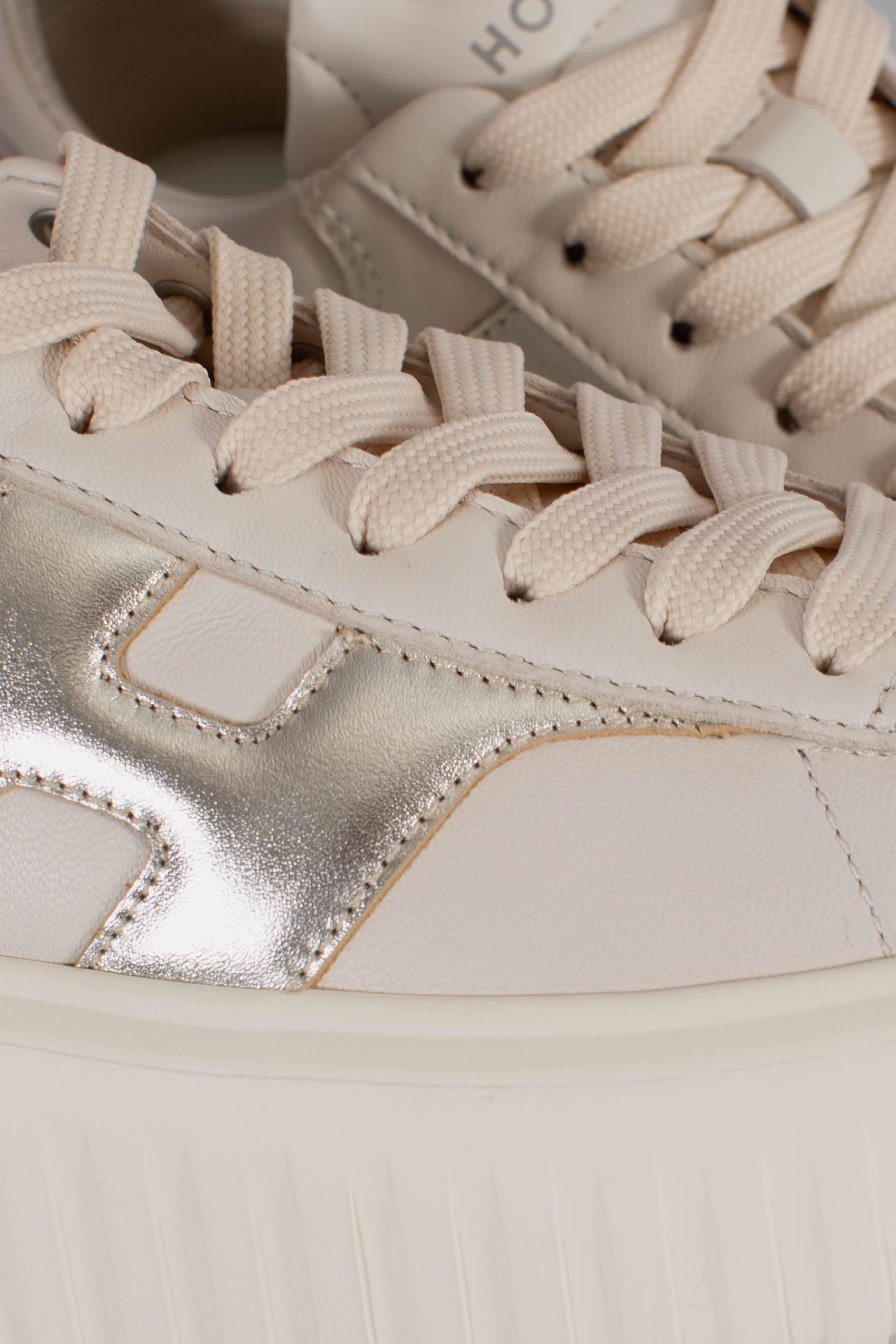 Sneakers Hogan H-Stripes Oro Avorio