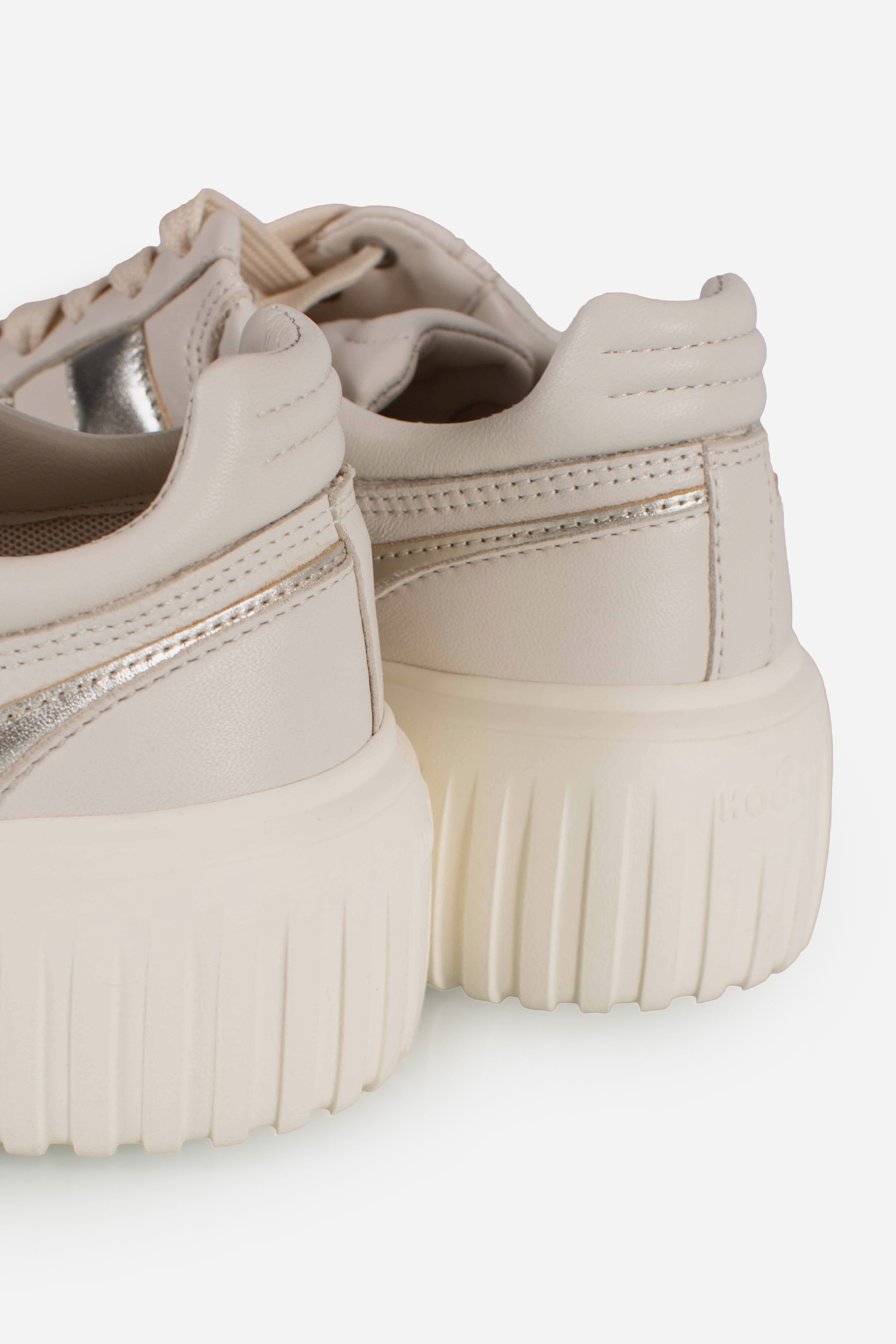 Sneakers Hogan H-Stripes Oro Avorio