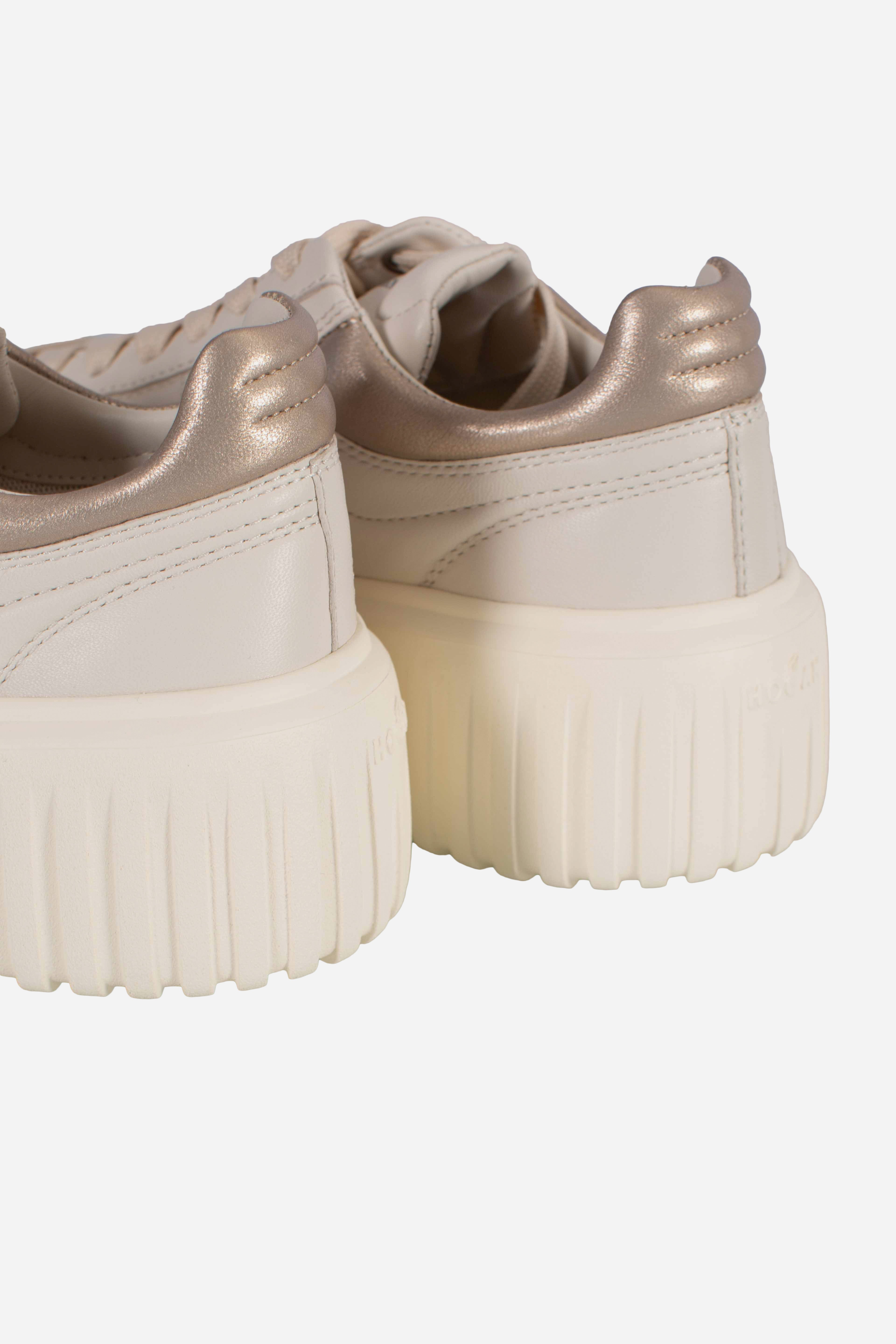 Sneakers Hogan H-Stripes Avorio Oro