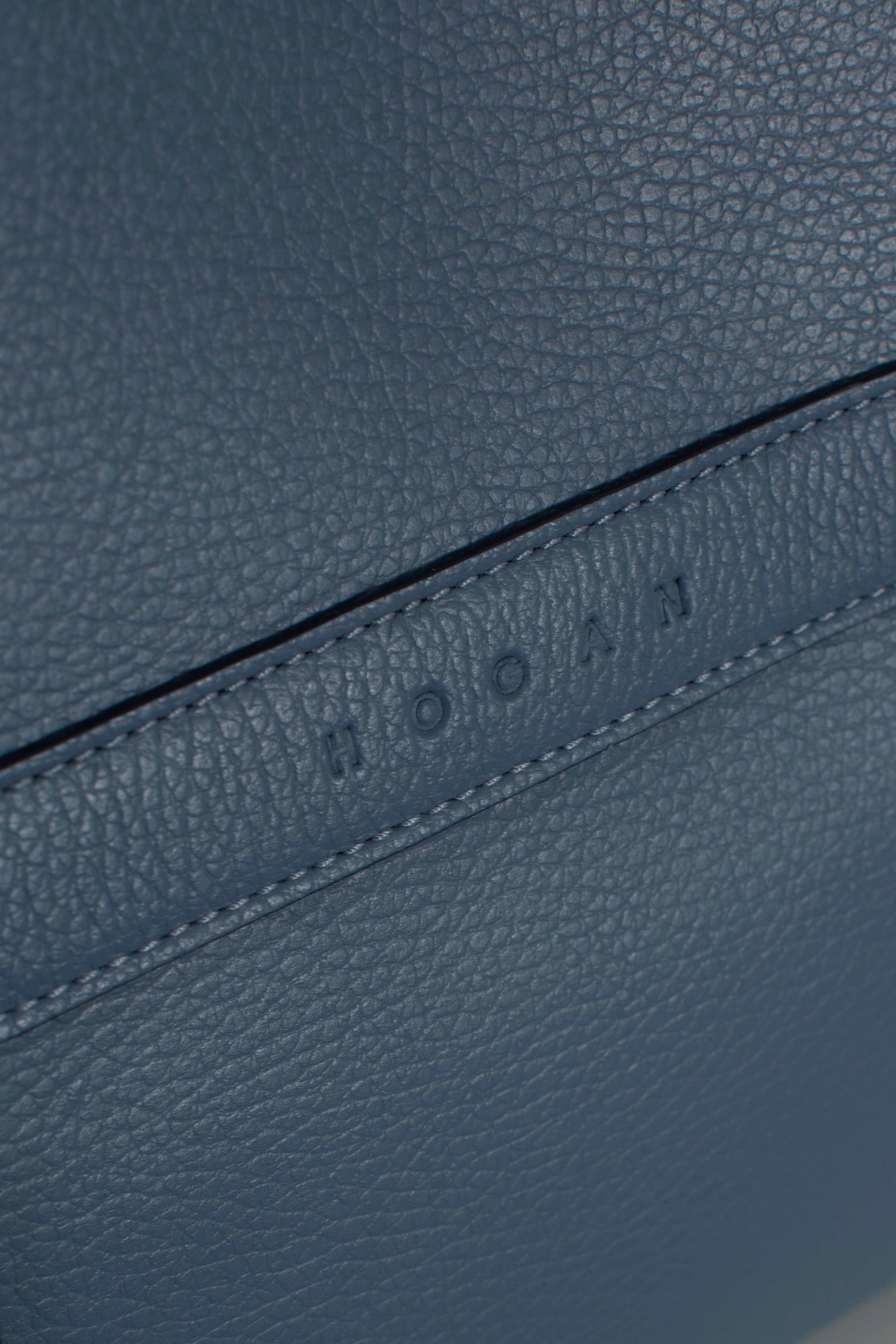 Borsa Shopping Hogan Script Media Blu chiaro