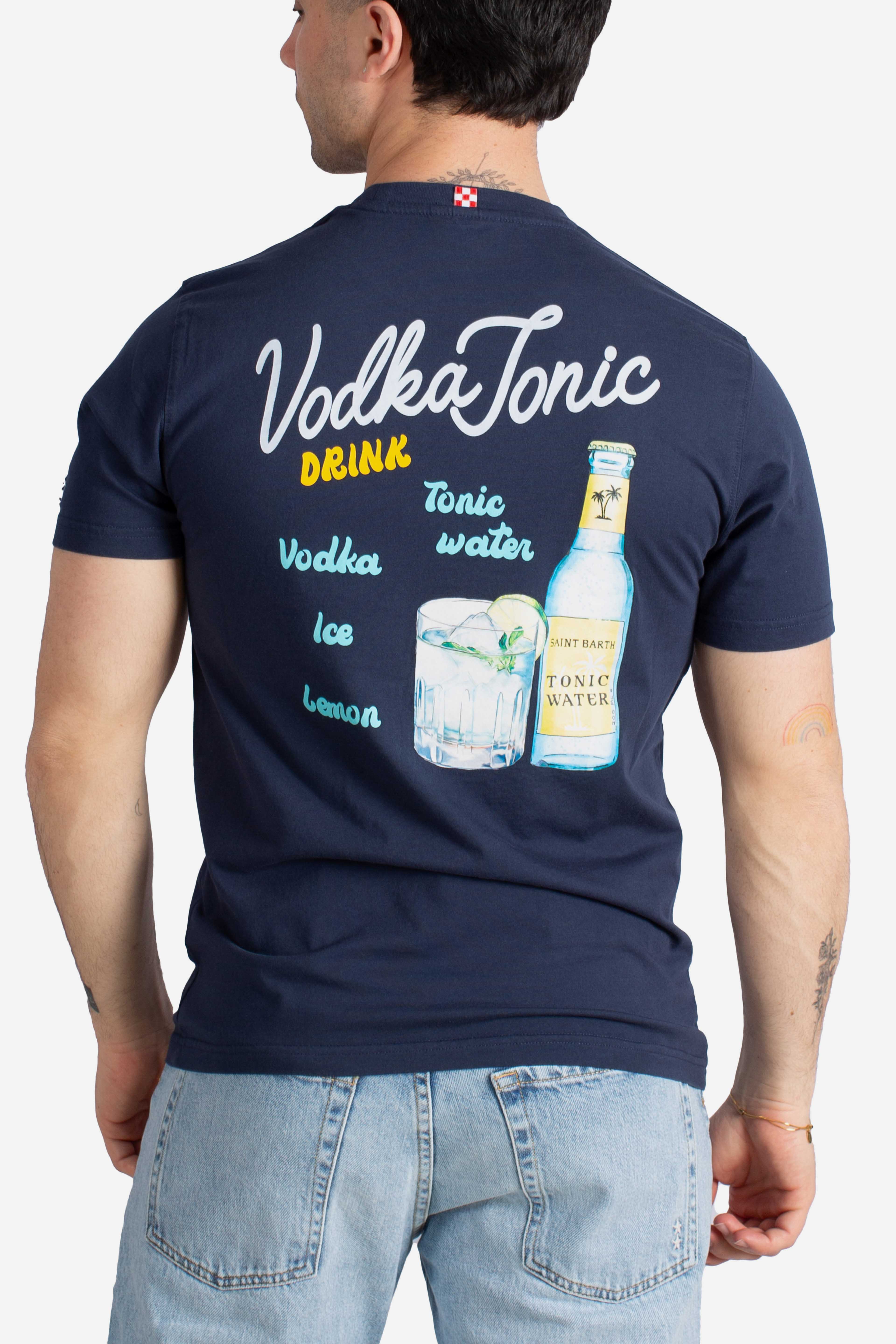 T-shirt Portland blu vodka tonic drink