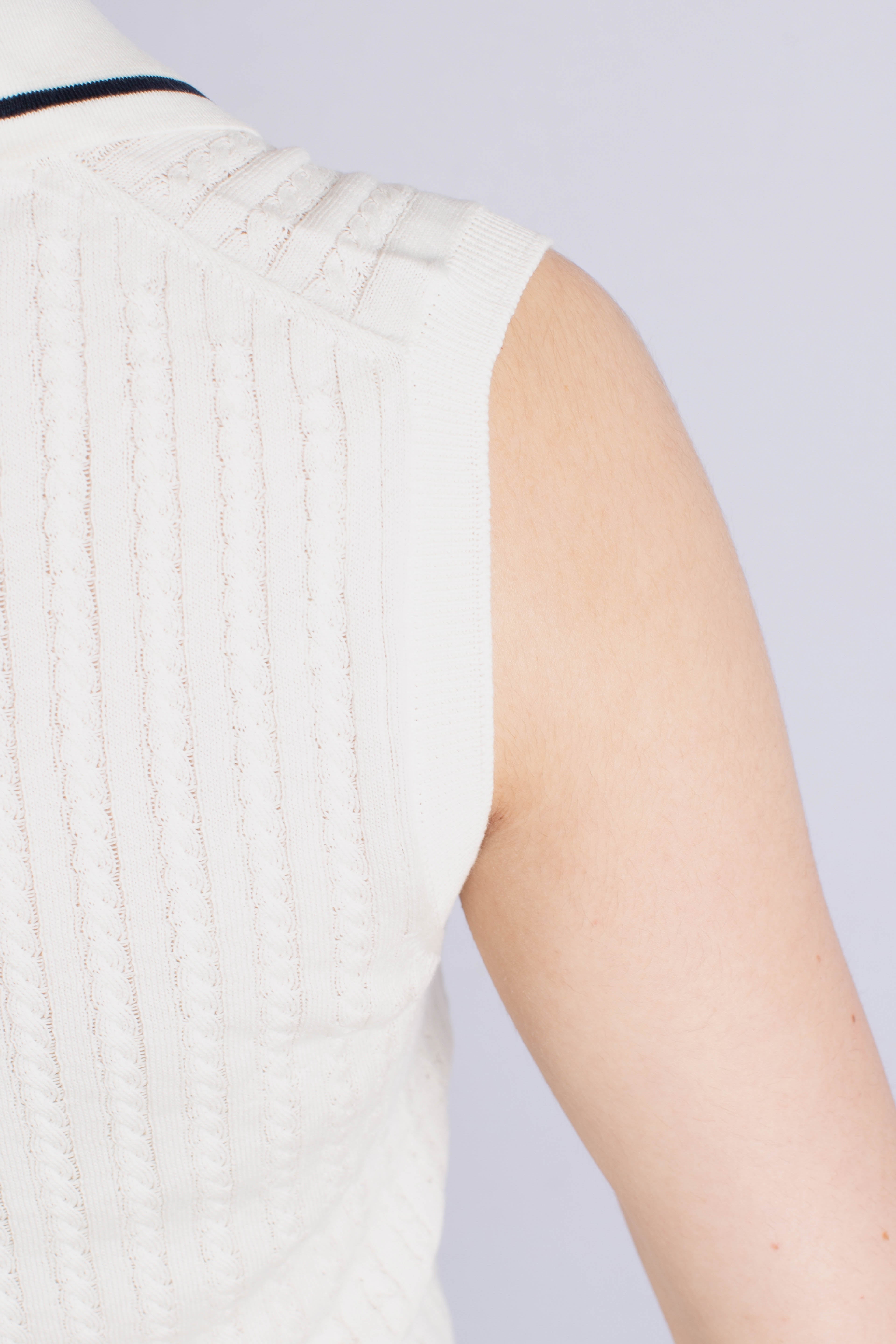 Pullover a trecce white