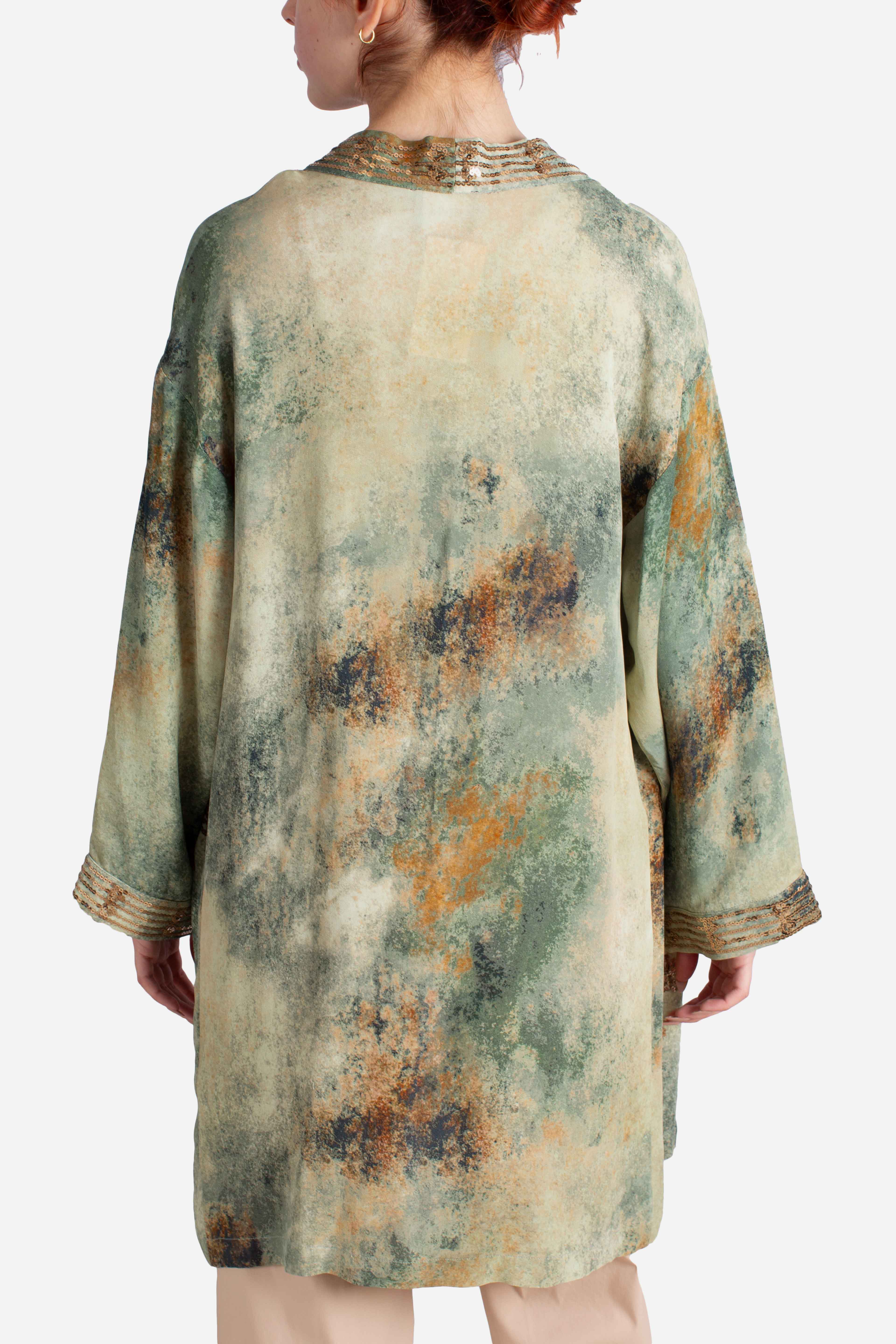 Kimono Dixie in viscosa con paillettes