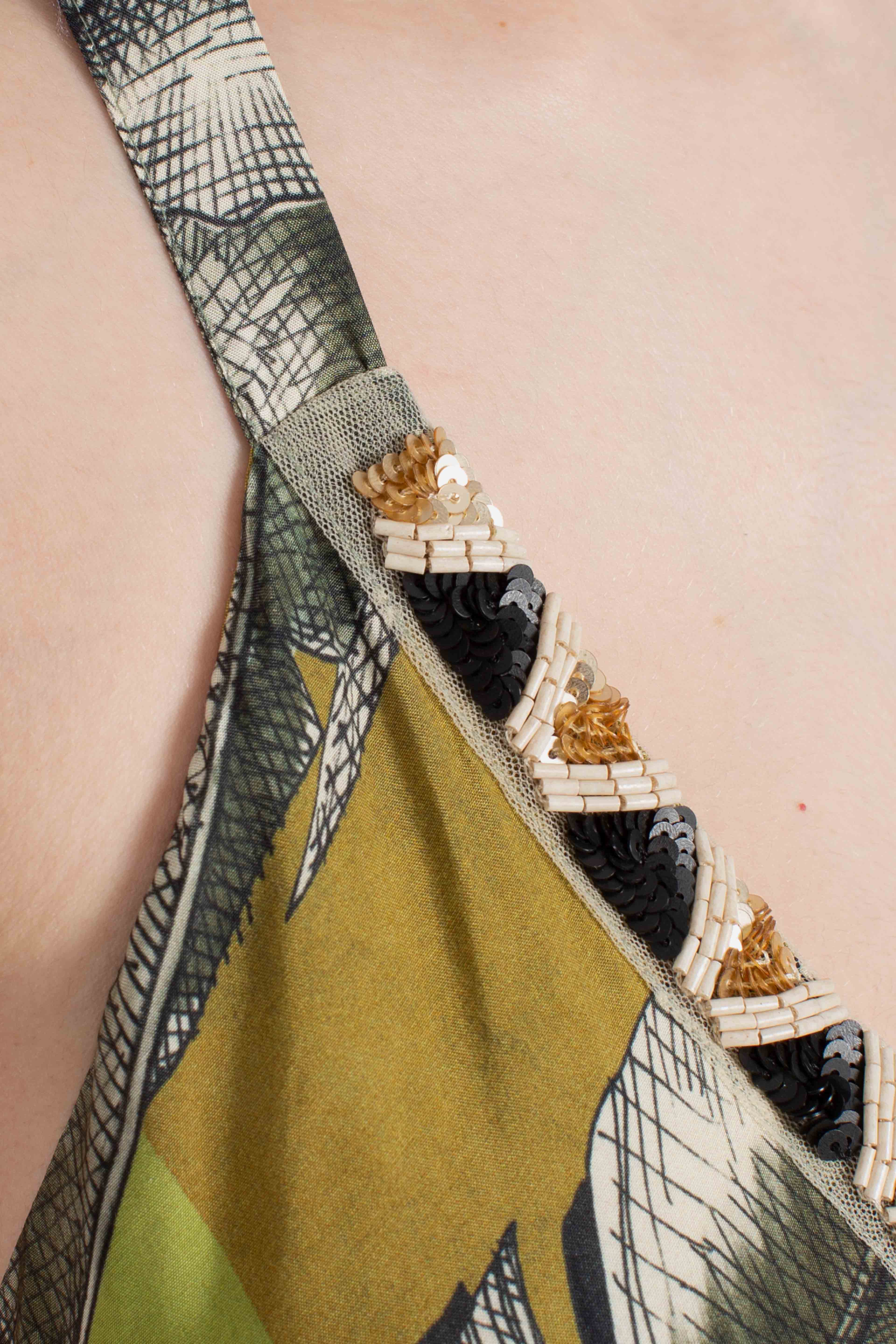 Abito lungo Dixie in viscosa fantasia