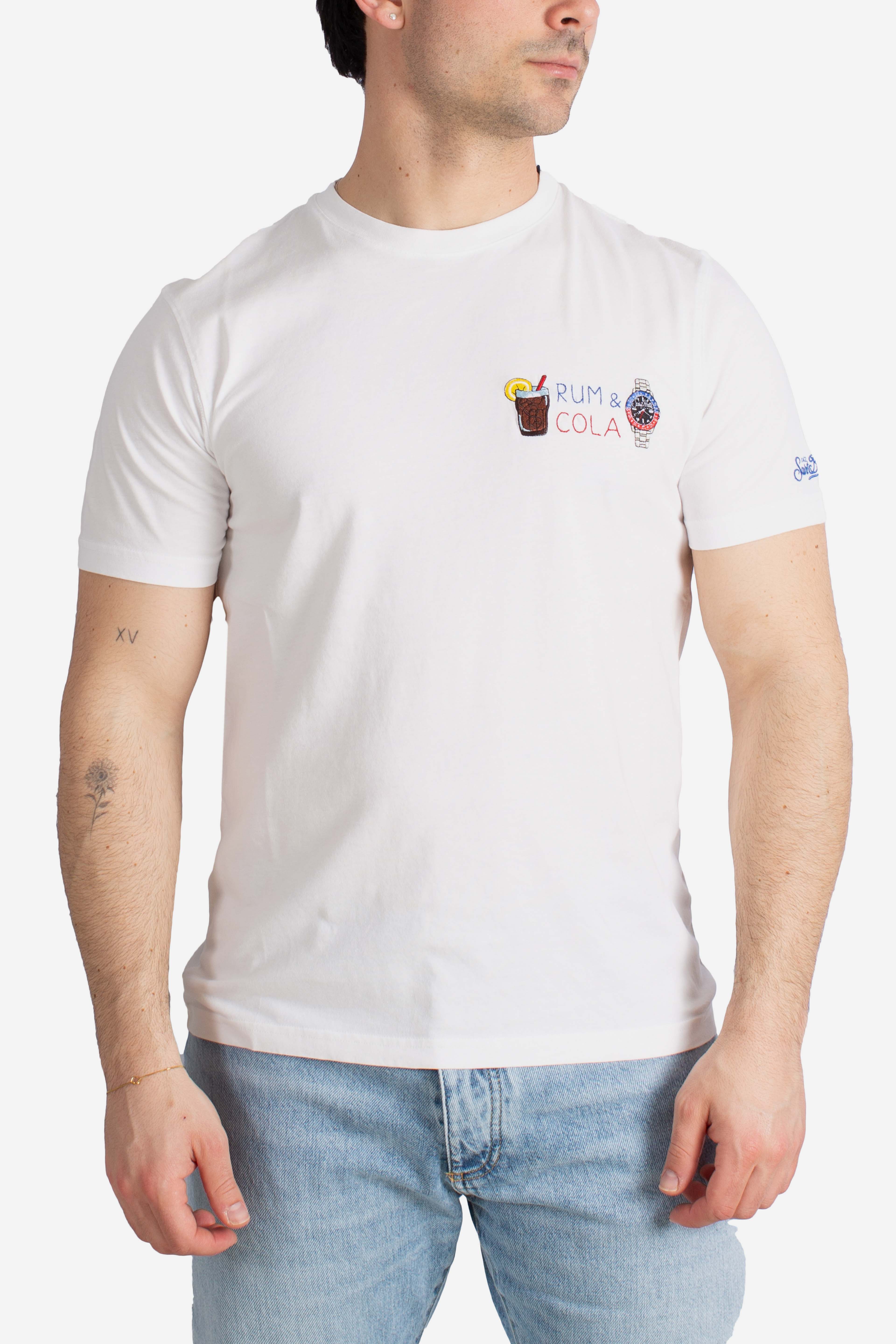 T-shirt Portofino white rum & cola watch