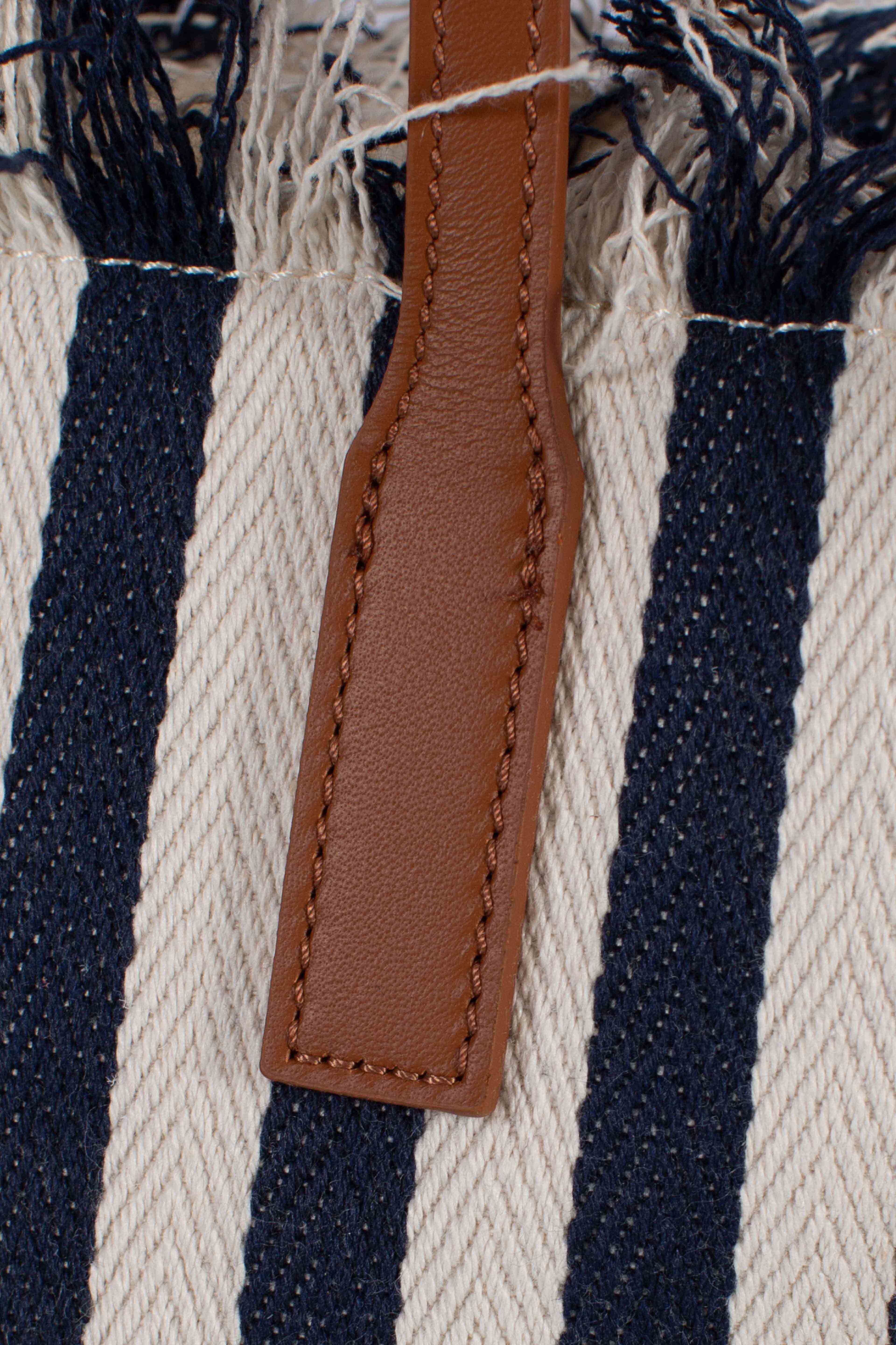 City bag mid fringe hb stripes white blue