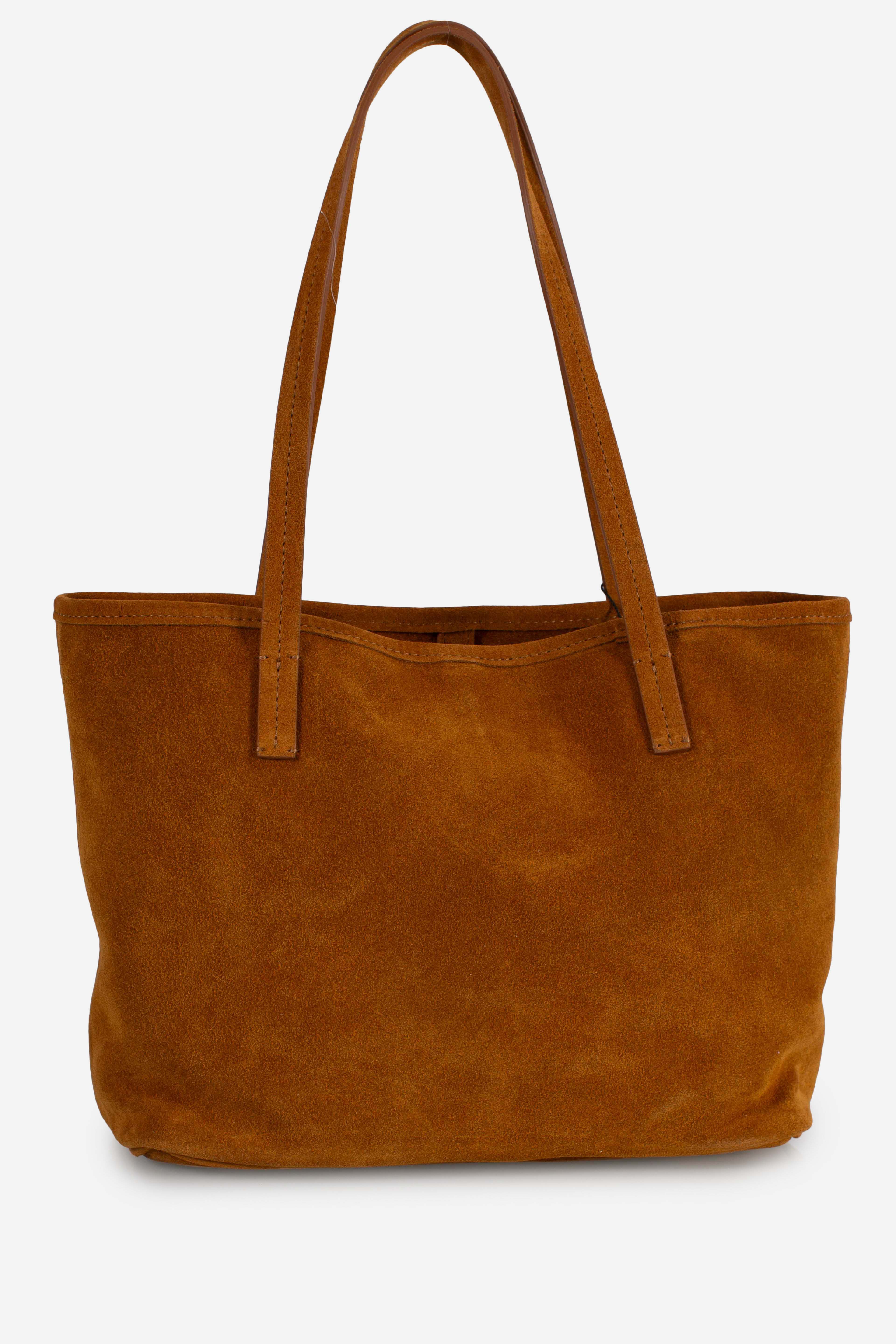 City bag mid suede camel