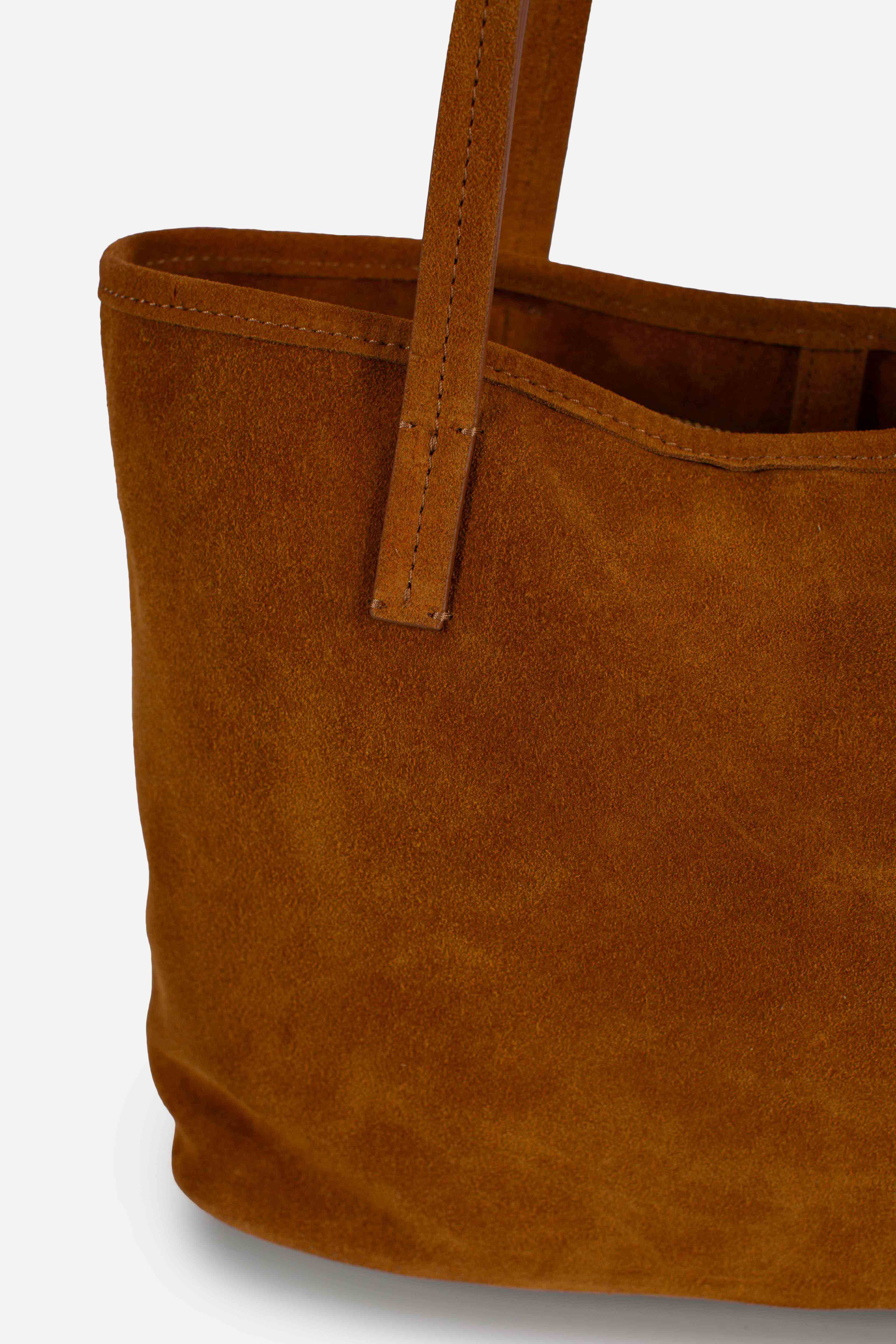 City bag mid suede camel