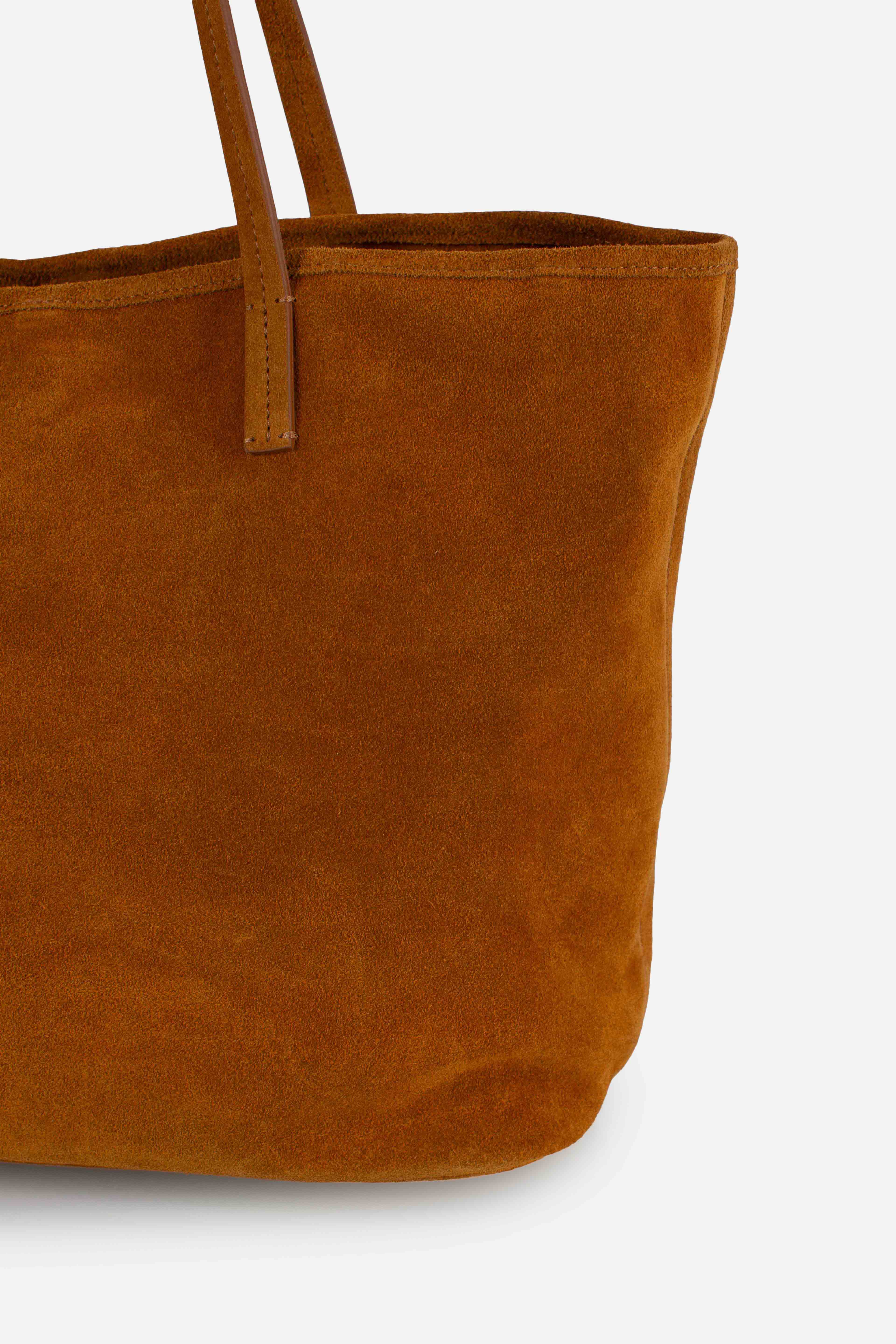 City bag suede camel