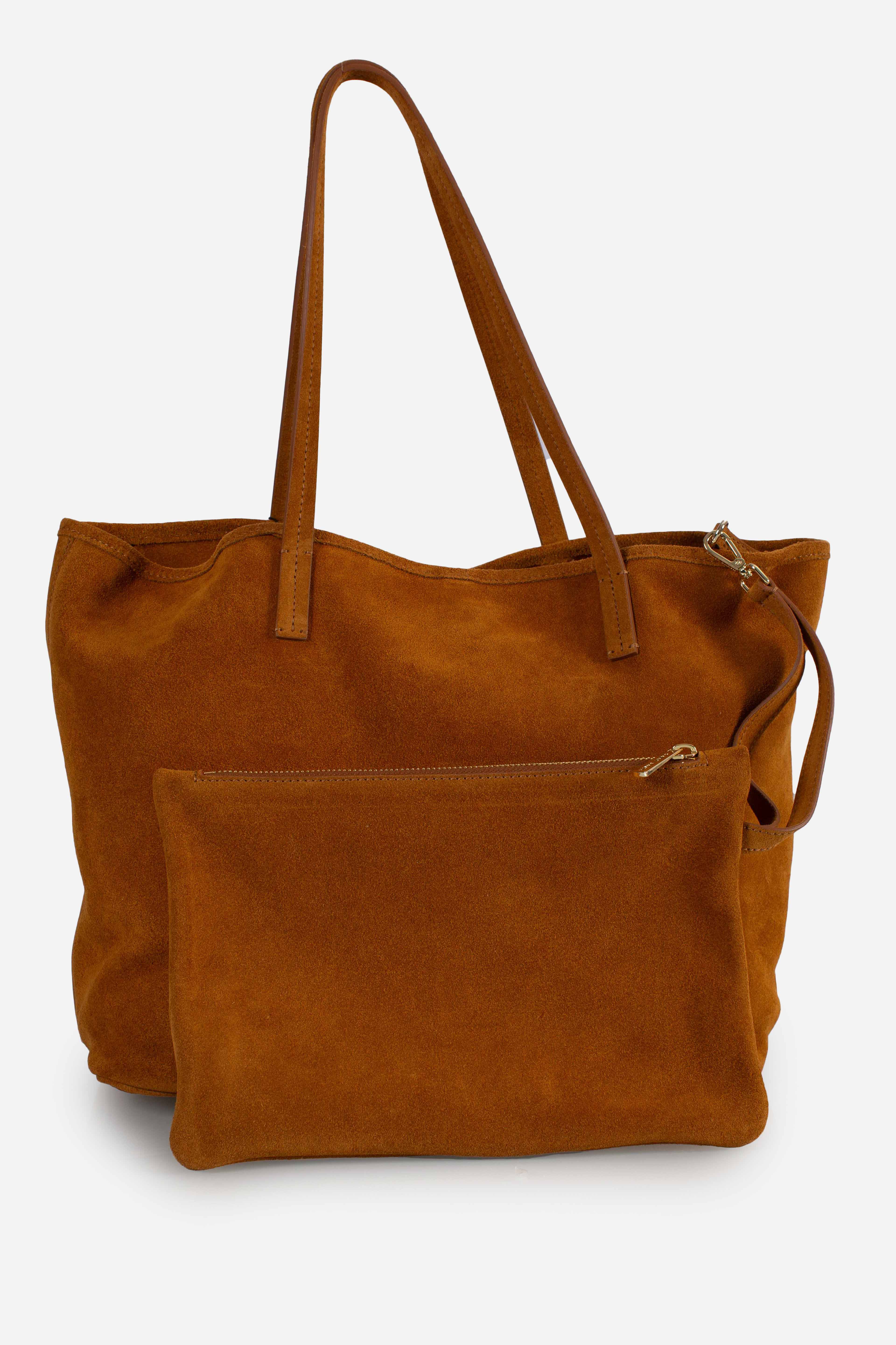 City bag suede camel